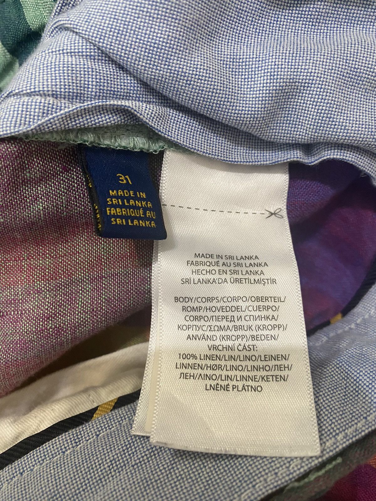 Polo Ralph Lauren Polo Ralph Lauren Classic Fit Linen Shorts Multicolor Size US 31 - 8 Thumbnail