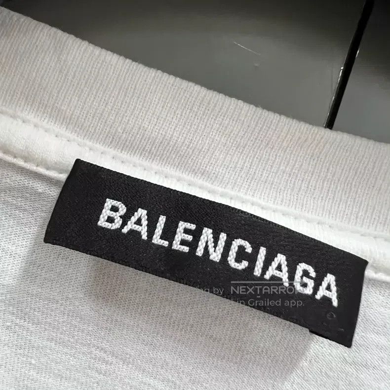 Balenciaga Balenciaga White Pattern Printed Short Sleeve Size US L / EU 52-54 / 3 - 2 Thumbnail