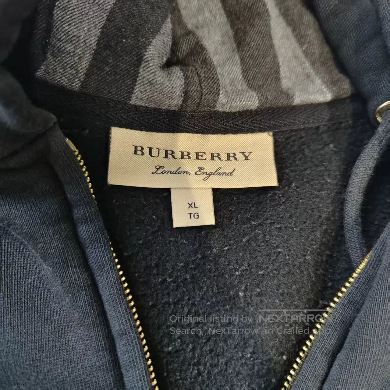 Burberry burberry navy zip-up hoodie, xl size. Size US XL / EU 56 / 4 - 3 Thumbnail