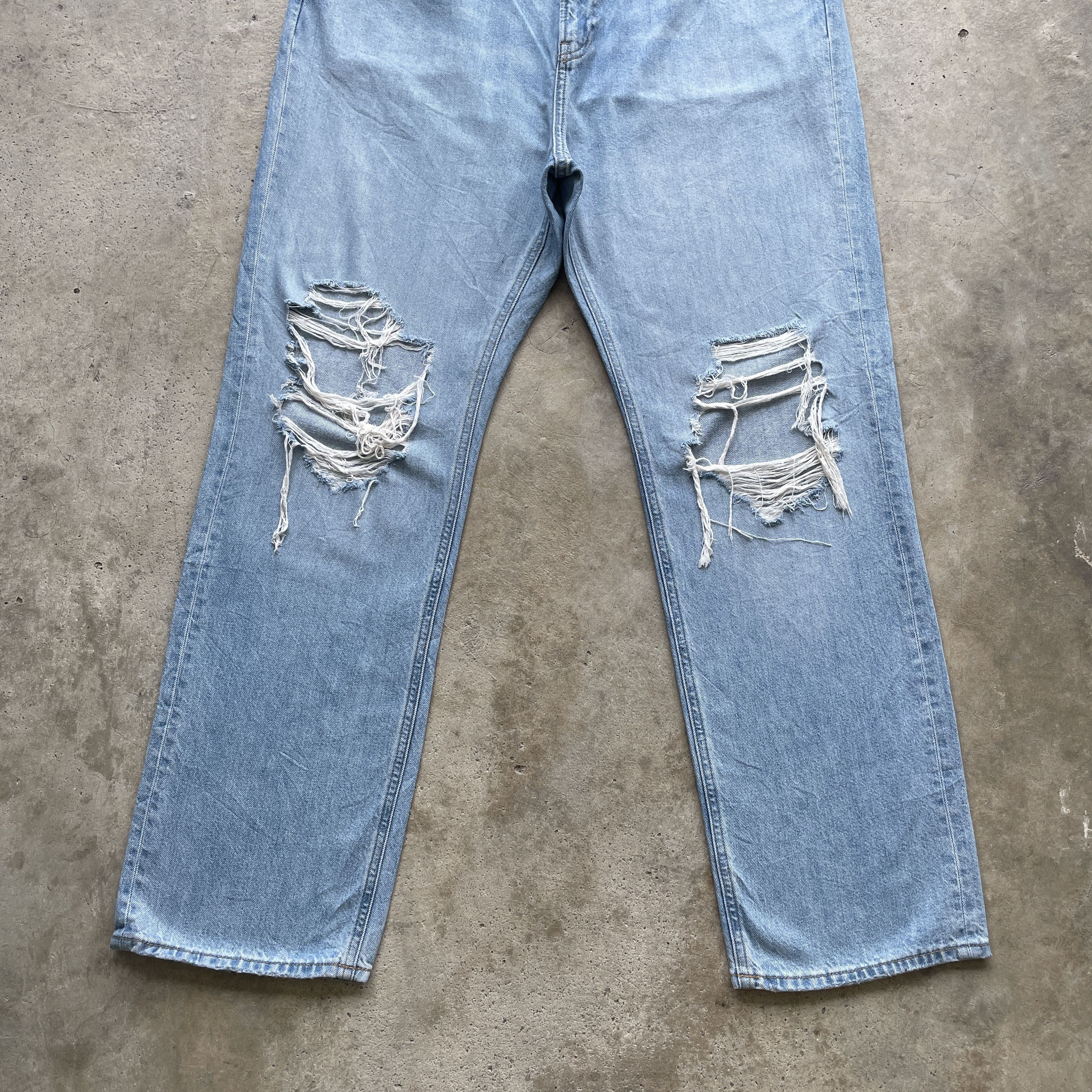 Japanese Brand W36x31 VINTAGE JAPANESE DISTRESSED FADED RIPPED JEANS PANTS Size US 36 / EU 52 - 4 Thumbnail