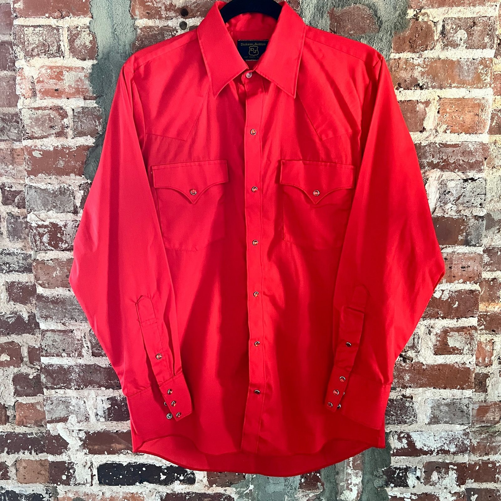 Vintage Dickson Jenkins TX Western Pearl Snap Red Shirt M 21x30 Size US M / EU 48-50 / 2 - 2 Thumbnail