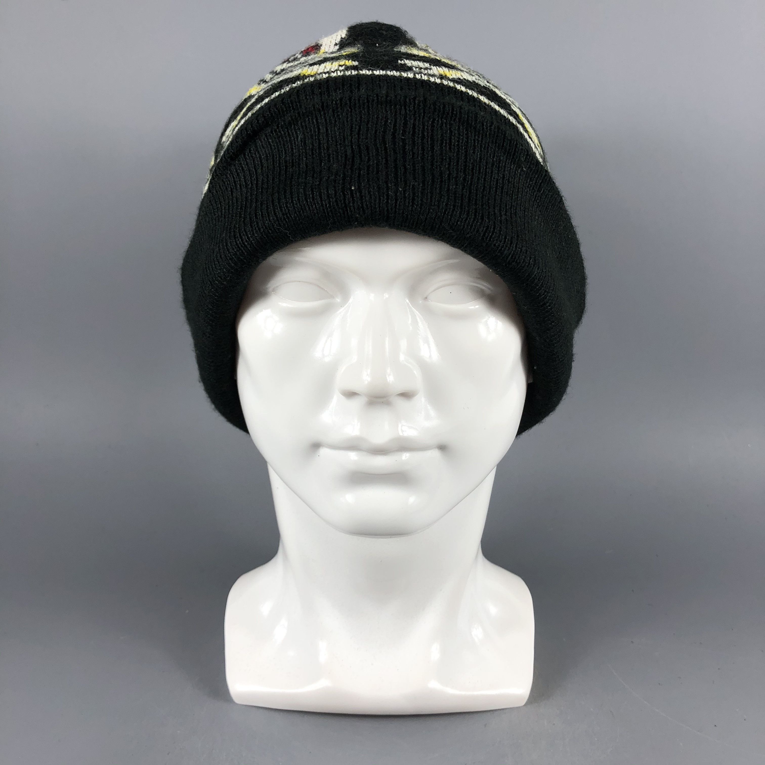 Japanese Brand × Vintage Skulls PomPom Black Beanie Snow Hat Snow Cap -D944 Size ONE SIZE - 7 Thumbnail