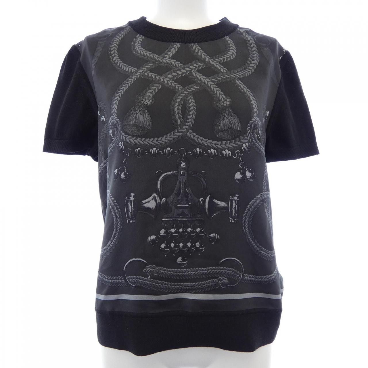 Hermes Hermes Hermes Twill Reine Parfroy Remix Cashmere Blend Knitwear Textile Tops DUTY FREE for USA Size ONE SIZE - 1 Thumbnail