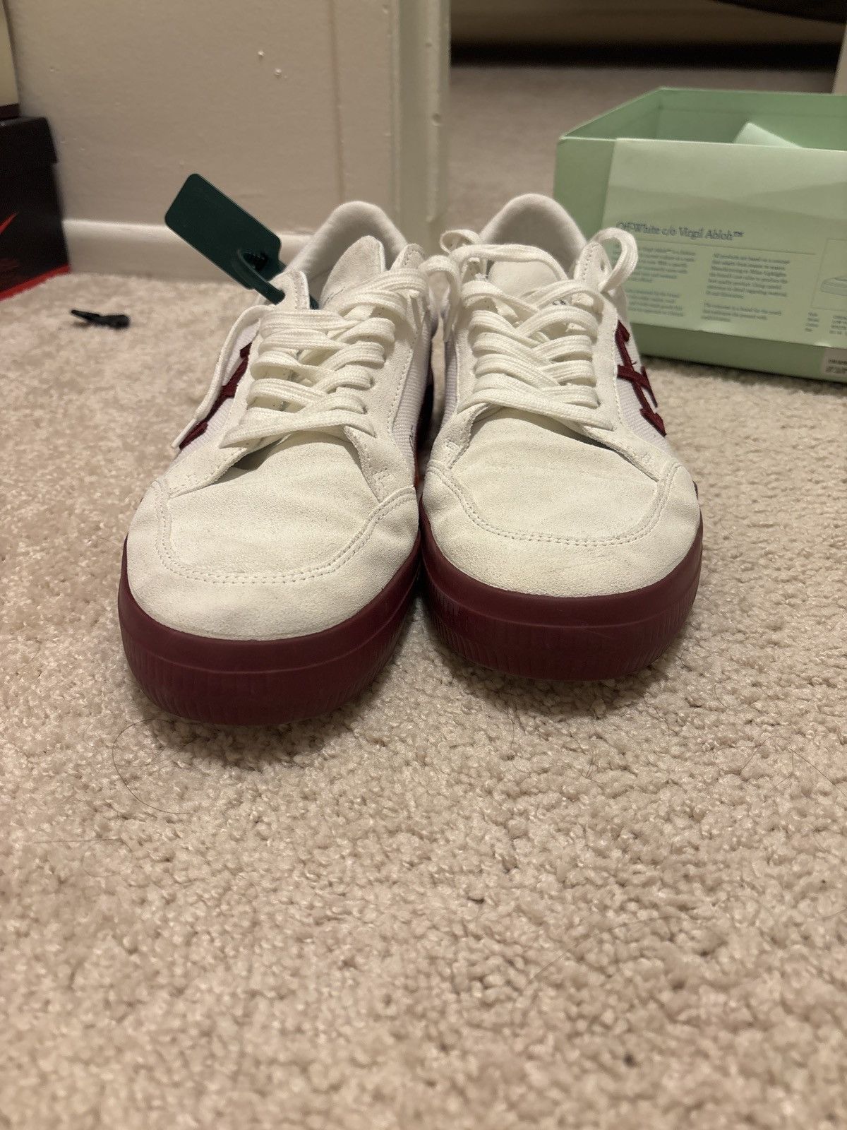 Off-White Off white vulcanized sneaker burgundy Size US 11 / EU 44 - 4 Thumbnail