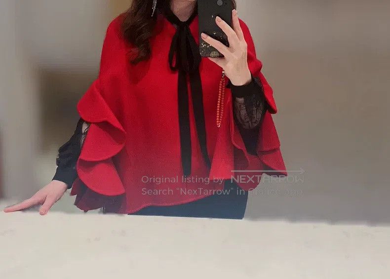 Valentino Valentino Red cloak coat Size M / US 6-8 / IT 42-44 - 2 Thumbnail
