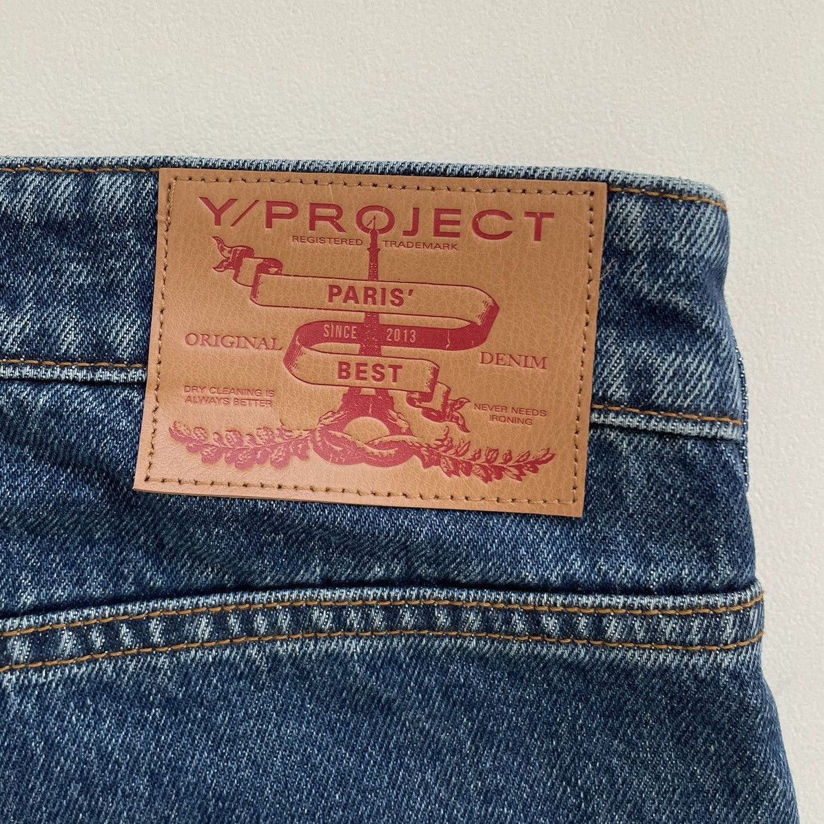 Y/Project Triple Layer Washed Blue Denim Jeans Size US 32 / EU 48 - 18 Thumbnail