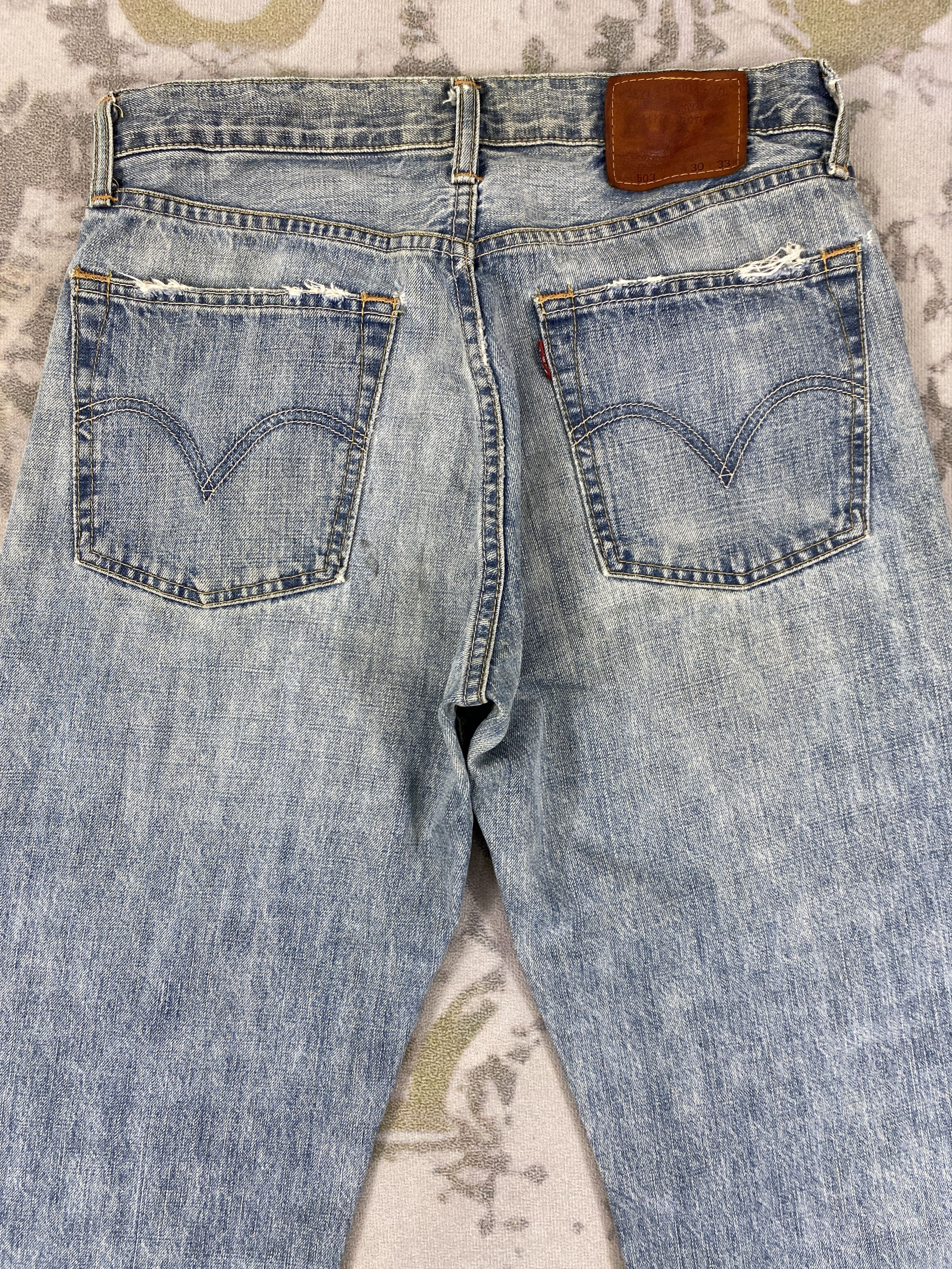 Levi's Distressed Blue Vintage Levi's 503 Jeans 32x30.5 - JN3603 Size US 32 / EU 48 - 4 Thumbnail