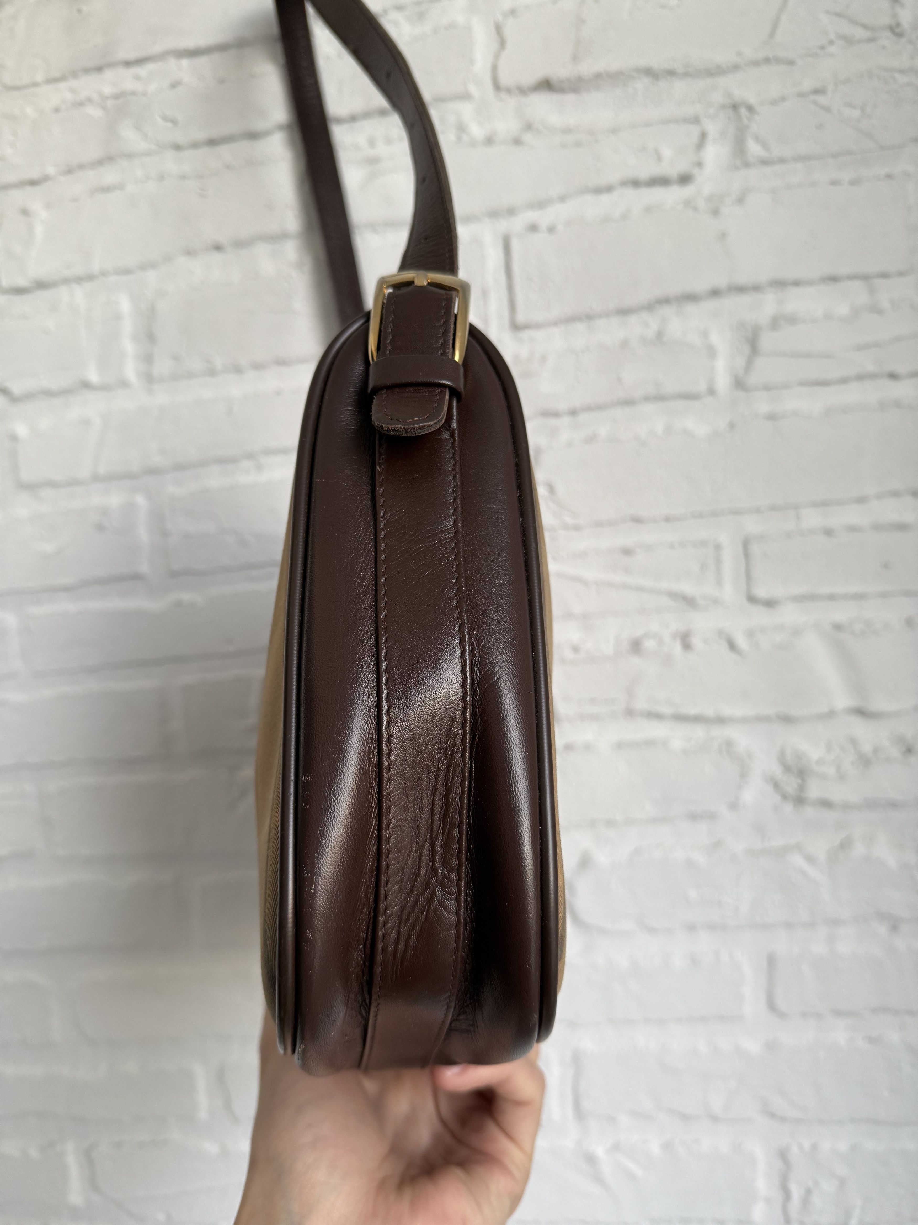 Burberry Vintage 90s Burberrys leather messenger shoulder bag Size ONE SIZE - 4 Thumbnail