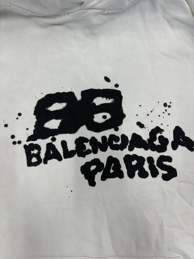 Balenciaga Balenciaga Graffiti Double B Hoodie Size US L / EU 52-54 / 3 - 3 Thumbnail
