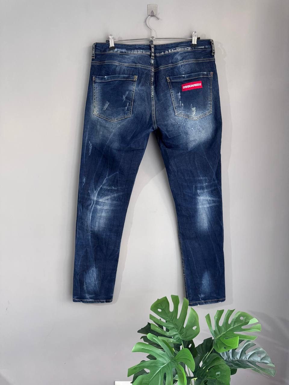 Dsquared2 Dsquared2 Blue Distressed Men's Slim Jeans Size 54 / W35 L32 Size US 35 - 10 Thumbnail