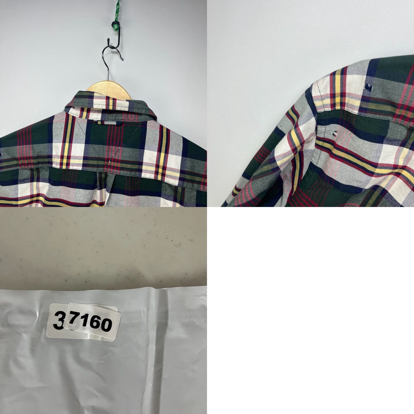Tommy Hilfiger VINTAGE Tommy Hilfiger Button-Up Long Sleeve Plaid Shirt L Green Mens 90s Size US L / EU 52-54 / 3 - 9 Thumbnail