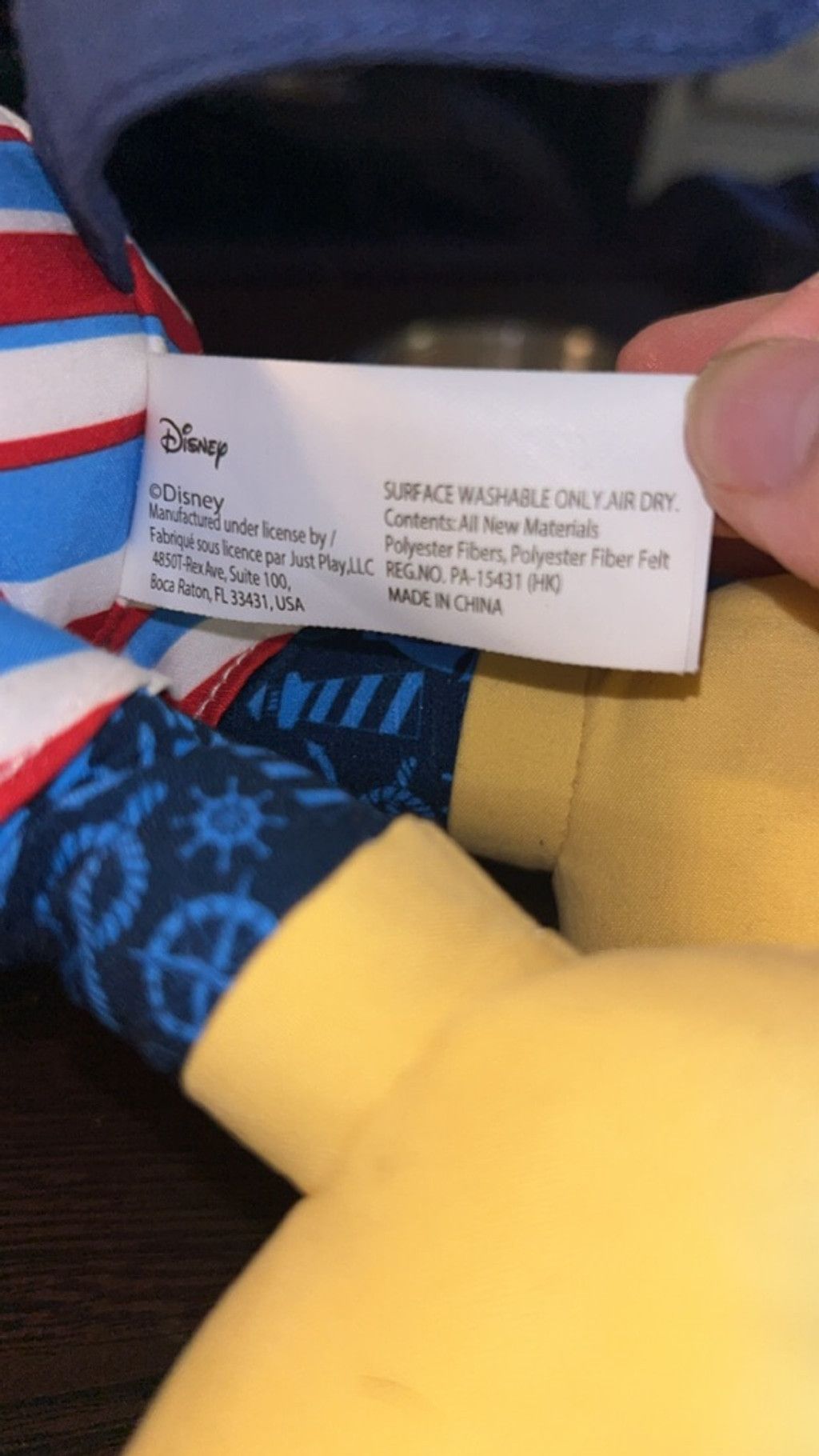 Disney Boys Disney Mickey Mouse Stuffed Animal One Size Blue White Size ONE SIZE - 5 Thumbnail
