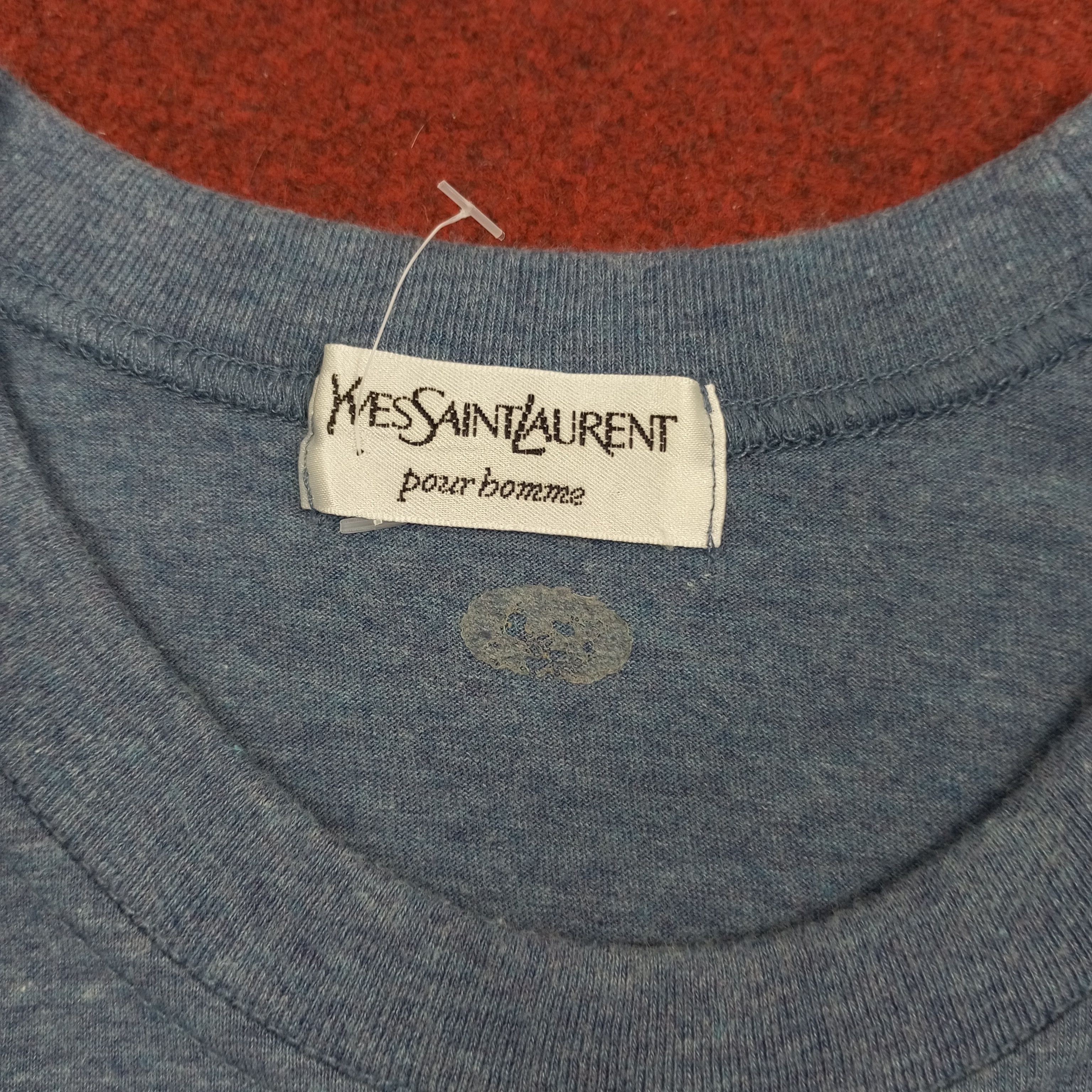 Vintage × Yves Saint Laurent Yves Saint Laurent Fashion Brand YSL Logo Design Tshirt Size US M / EU 48-50 / 2 - 5 Thumbnail