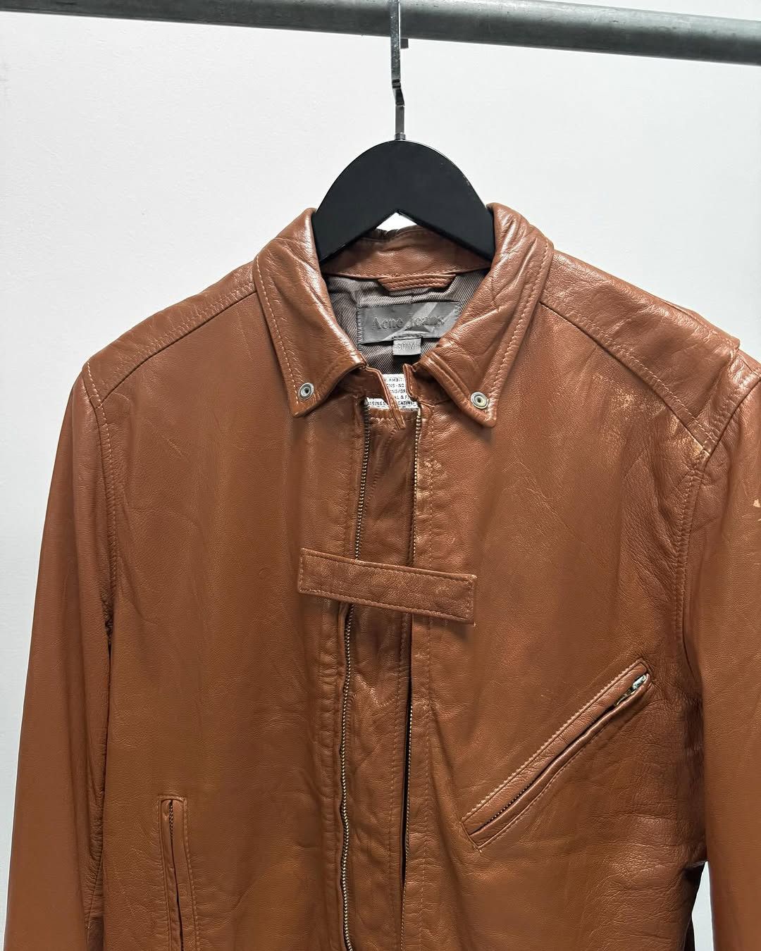 Acne Studios ACNE JEANS (ACNE STUDIOS) LEATHER JACKET Size US M / EU 48-50 / 2 - 2 Thumbnail