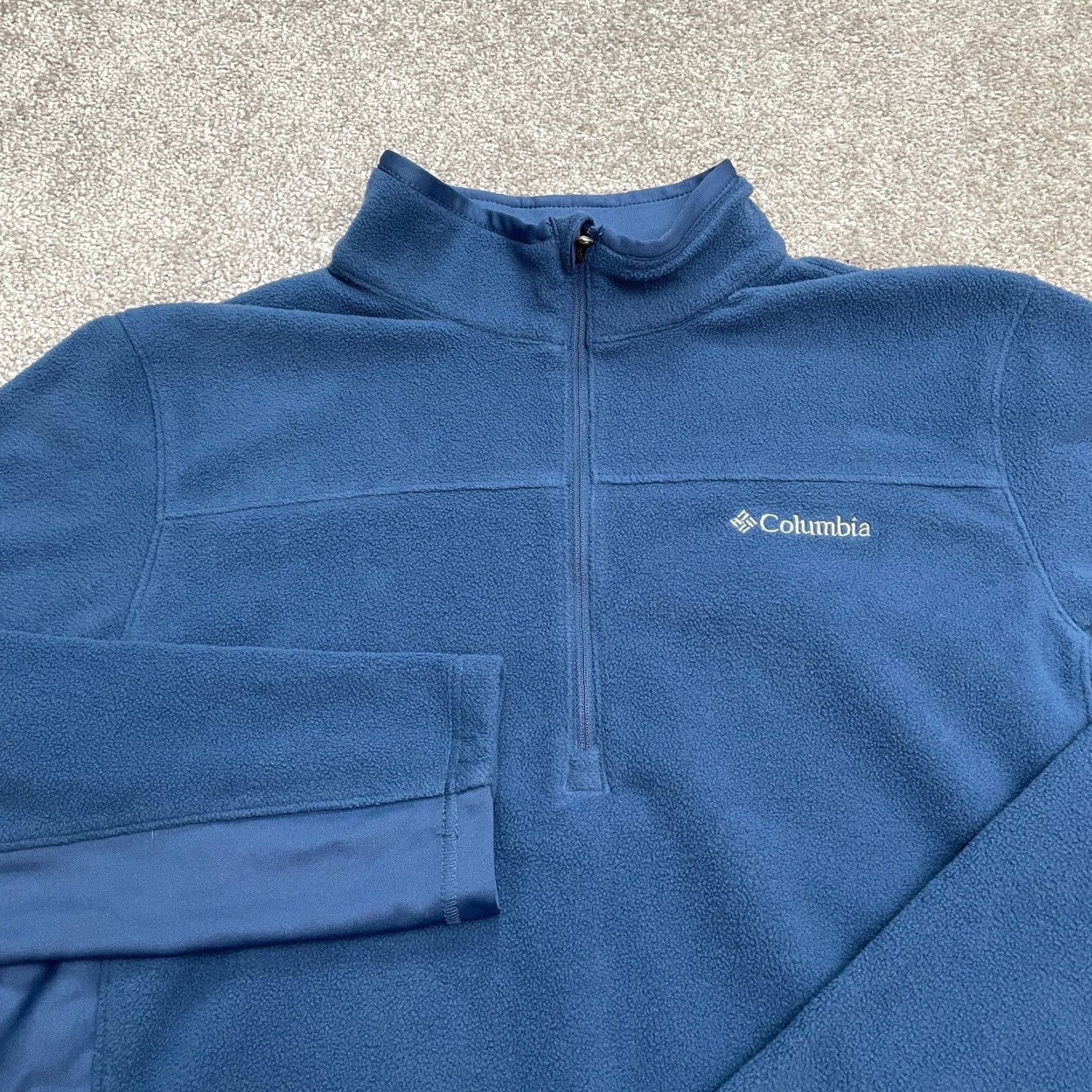 Vintage Columbia Overlay Jacket Mens Medium Blue Fleece 1/2 Zip Outdoor All Seasons Hiking Size US M / EU 48-50 / 2 - 3 Thumbnail
