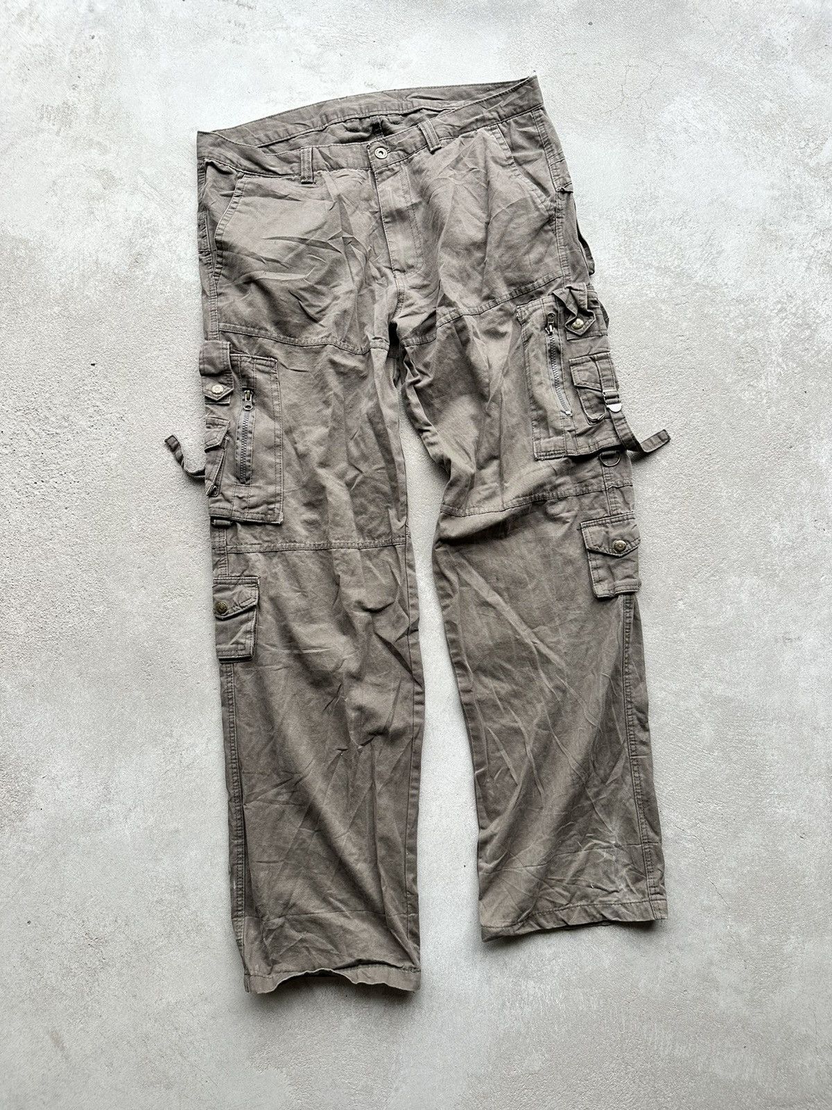 image of Vintage Japanese Multipocket Cargo Pants Washed, Men's (Size 38)