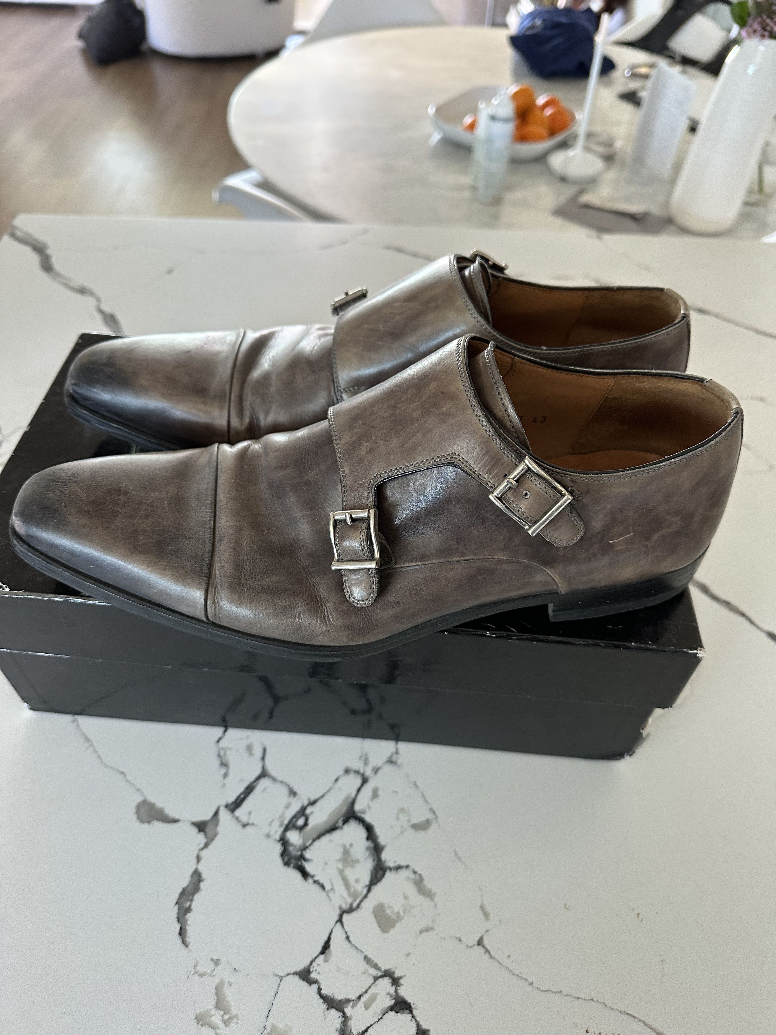 Magnanni Gray Cap-Toe Double Monk Strap Ombre Loafers Size US 9.5 / EU 42-43 - 1 Thumbnail