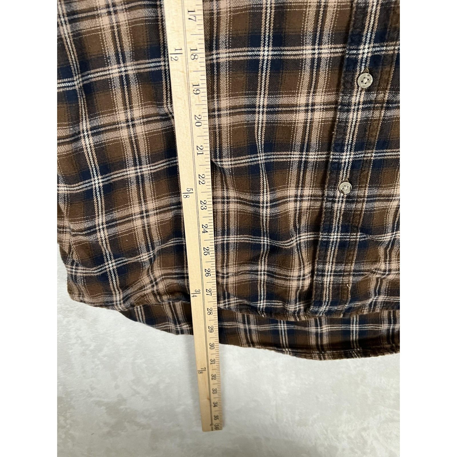 Wrangler Wrangler Rugged Wear Shirt Mens XL Brown Plaid Flannel Butto Size US XL / EU 56 / 4 - 4 Thumbnail