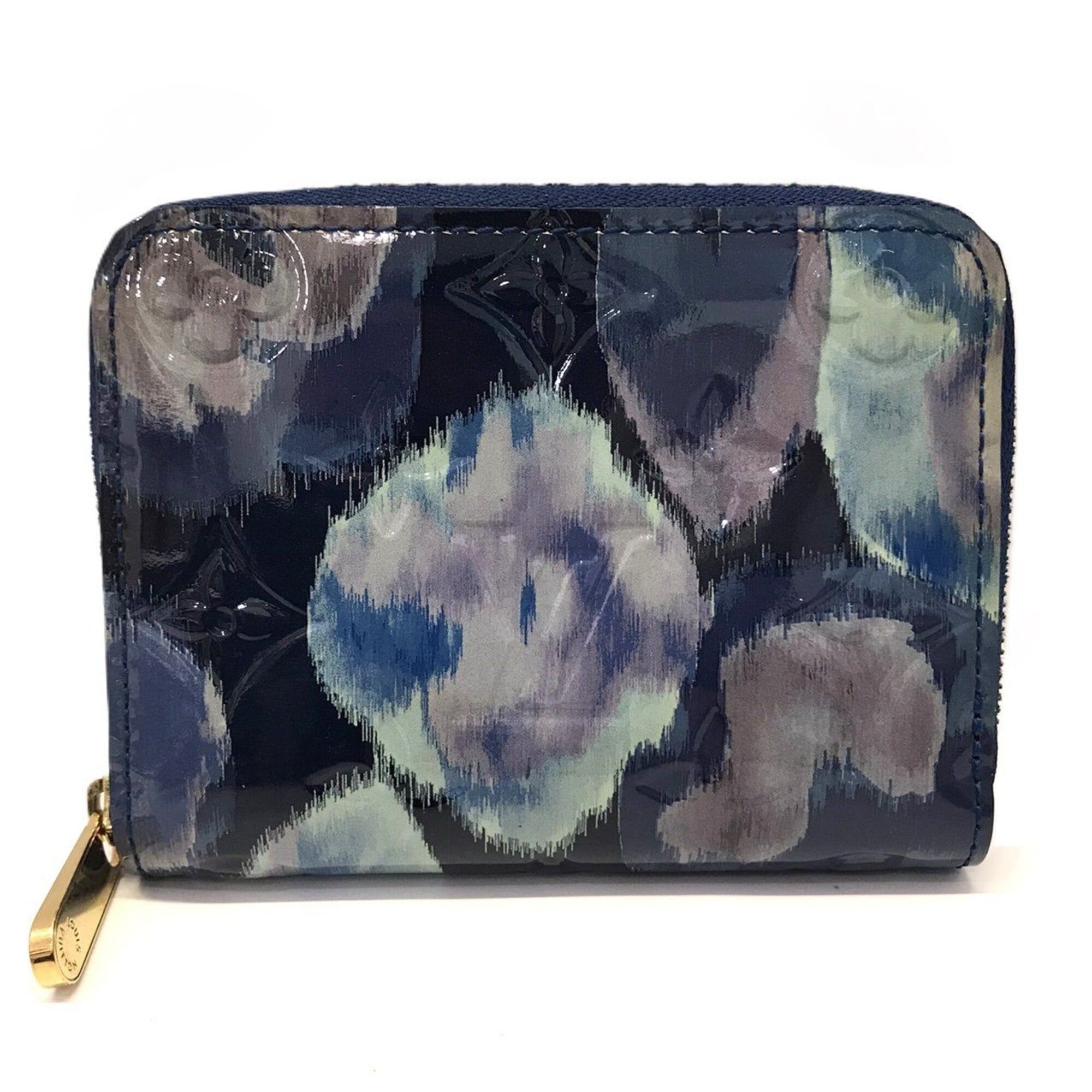 Louis Vuitton Louis Vuitton Vernis Ikat Flower Zippy Coin Purse, Case, Grand Blue, M90029 LOUIS VUITTON Size ONE SIZE - 1 Thumbnail