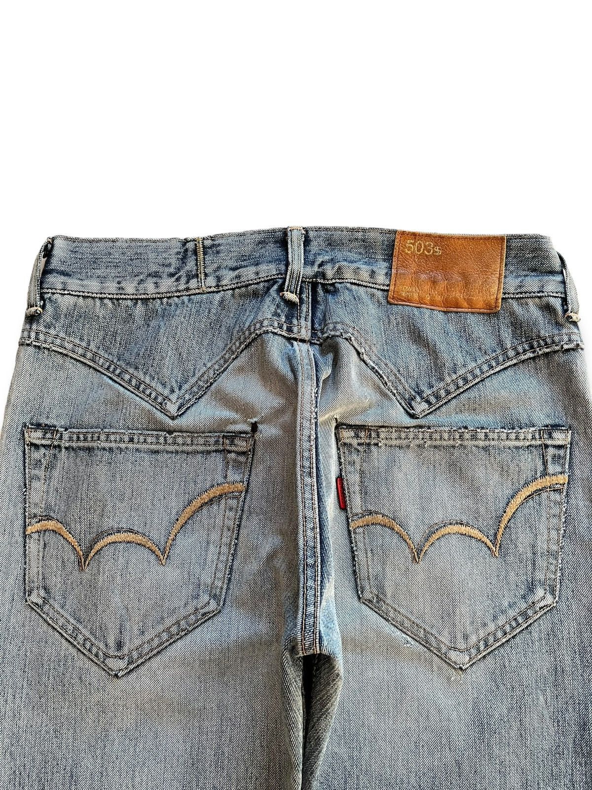 Edwin Vintage Japanese Edwin Blue Wash Distressed Baggy Jeans Size US 32 / EU 48 - 8 Thumbnail