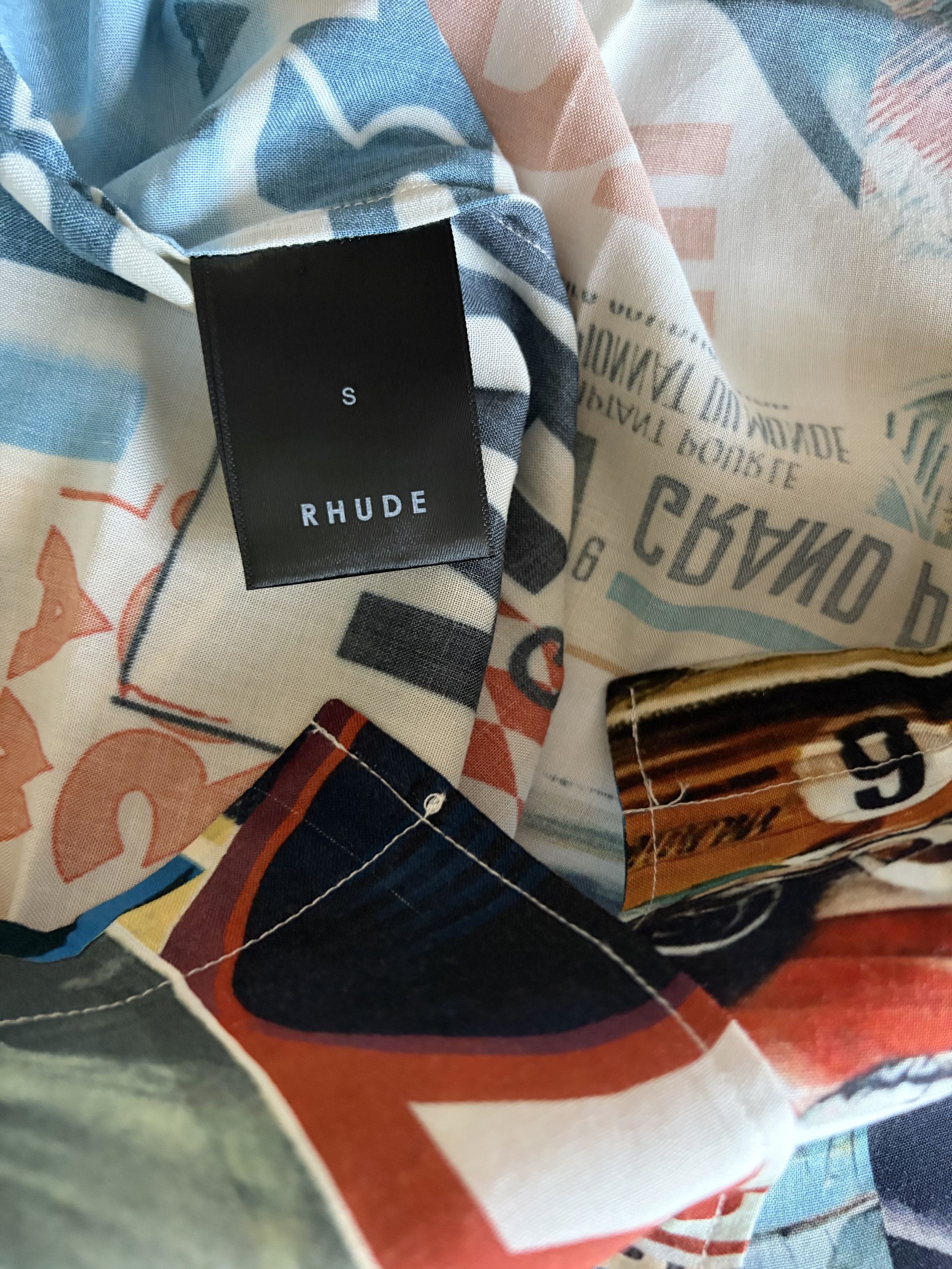 Rhude Rhude Cashmere Script Shorts & Poster Button Up Size US S / EU 44-46 / 1 - 14 Thumbnail