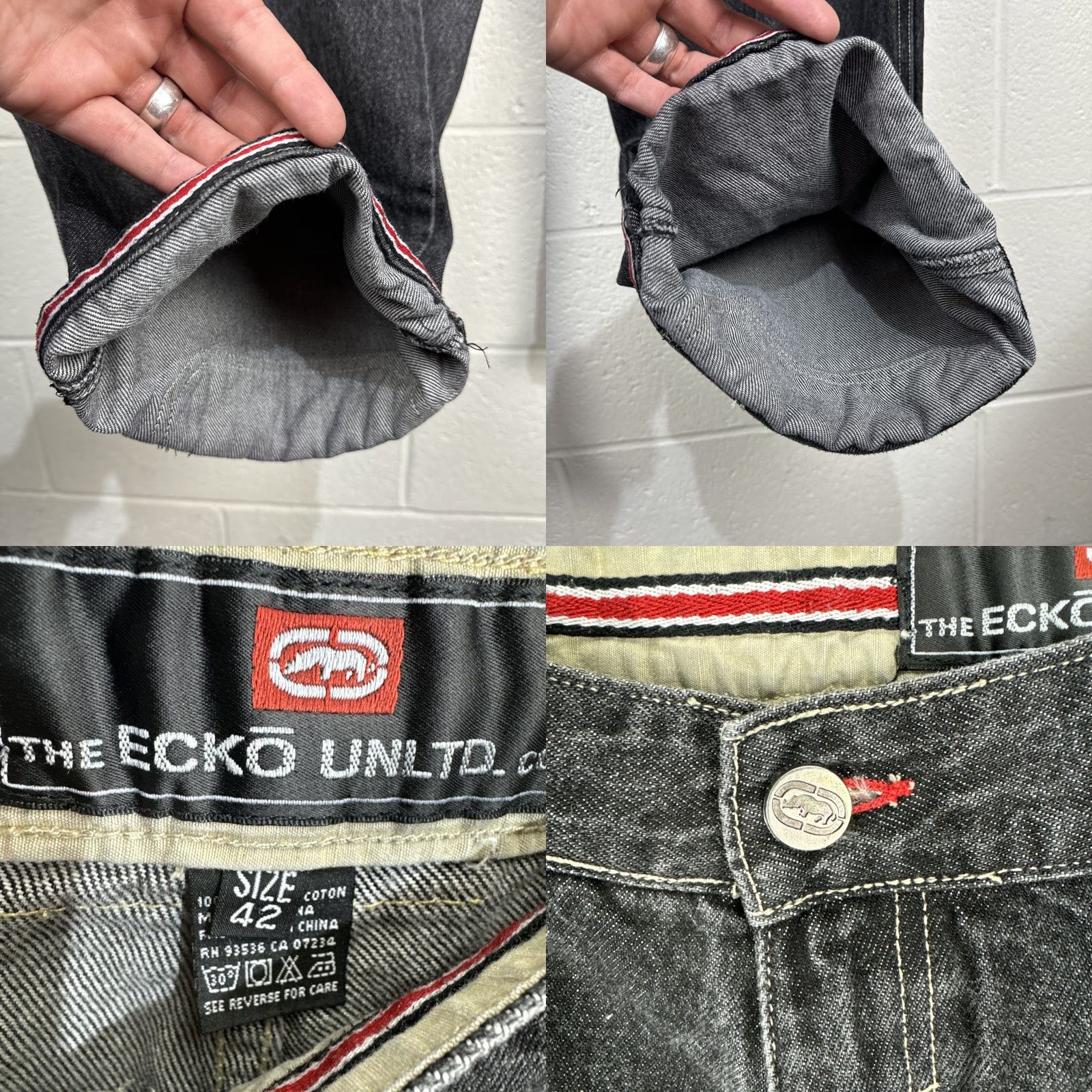 Ecko Unltd. VINTAGE Ecko Unltd Jeans Men 42X34 Black Denim Baggy 90s Hip Hop Skater Loot Jeans Mens Size 42 Size US 42 / EU 58 - 8 Thumbnail