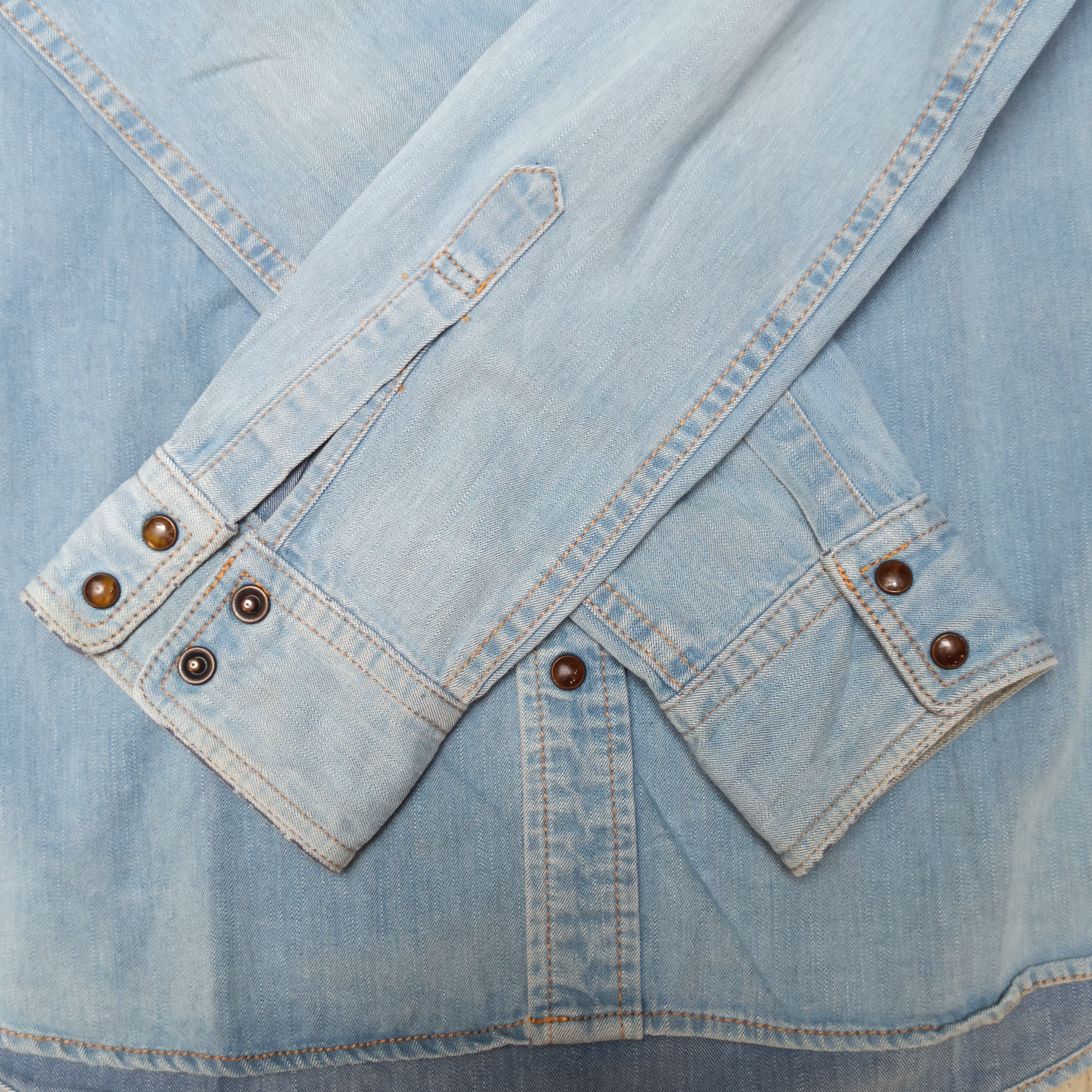 FACTOTUM × Japanese Brand Vintage long sleeve blue jeans shirt Factotum Size M / US 6-8 / IT 42-44 - 6 Thumbnail
