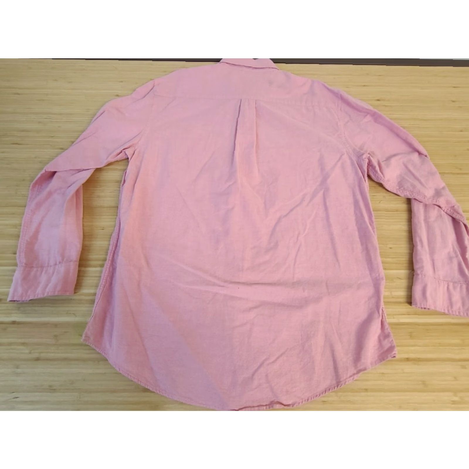Arrow ARROW Dress Shirt Men Large Pink Solid Cotton Blend Classic Fit Collared Point Cuff Shirt Size 42R - 3 Thumbnail