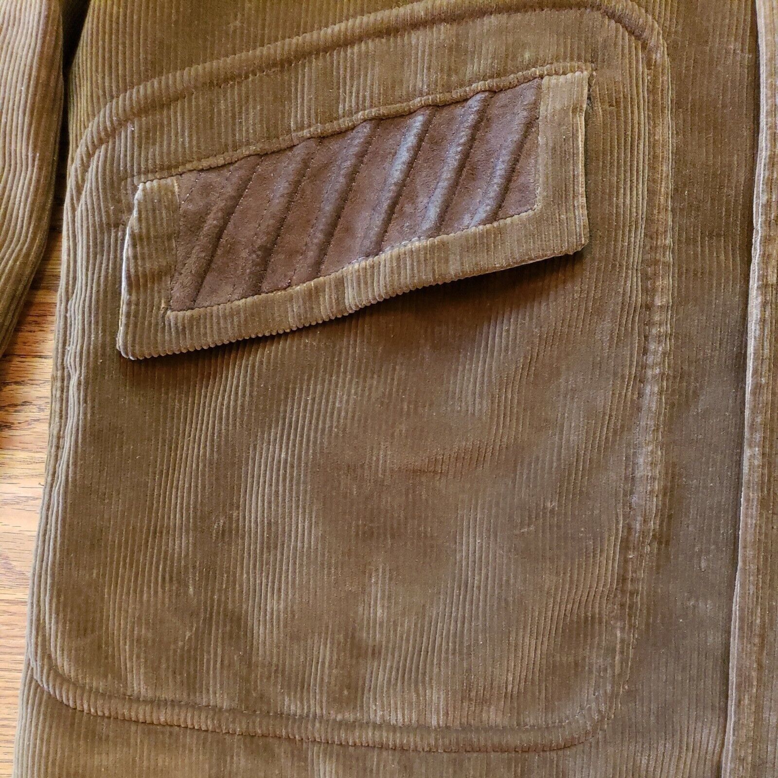 Vintage Vtg Corduroy Rancher Jacket Mens 42 Brown Faux Fur Collar Co Size US M / EU 48-50 / 2 - 8 Thumbnail