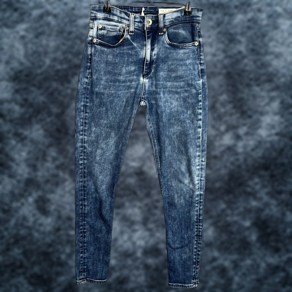 Rag & Bone rag & bone Jeans Women’s Nina High Rise Ankle Skinny Denim Acid Wash 24x26 26 24X26 Size 42" / US 20 - 1 Thumbnail