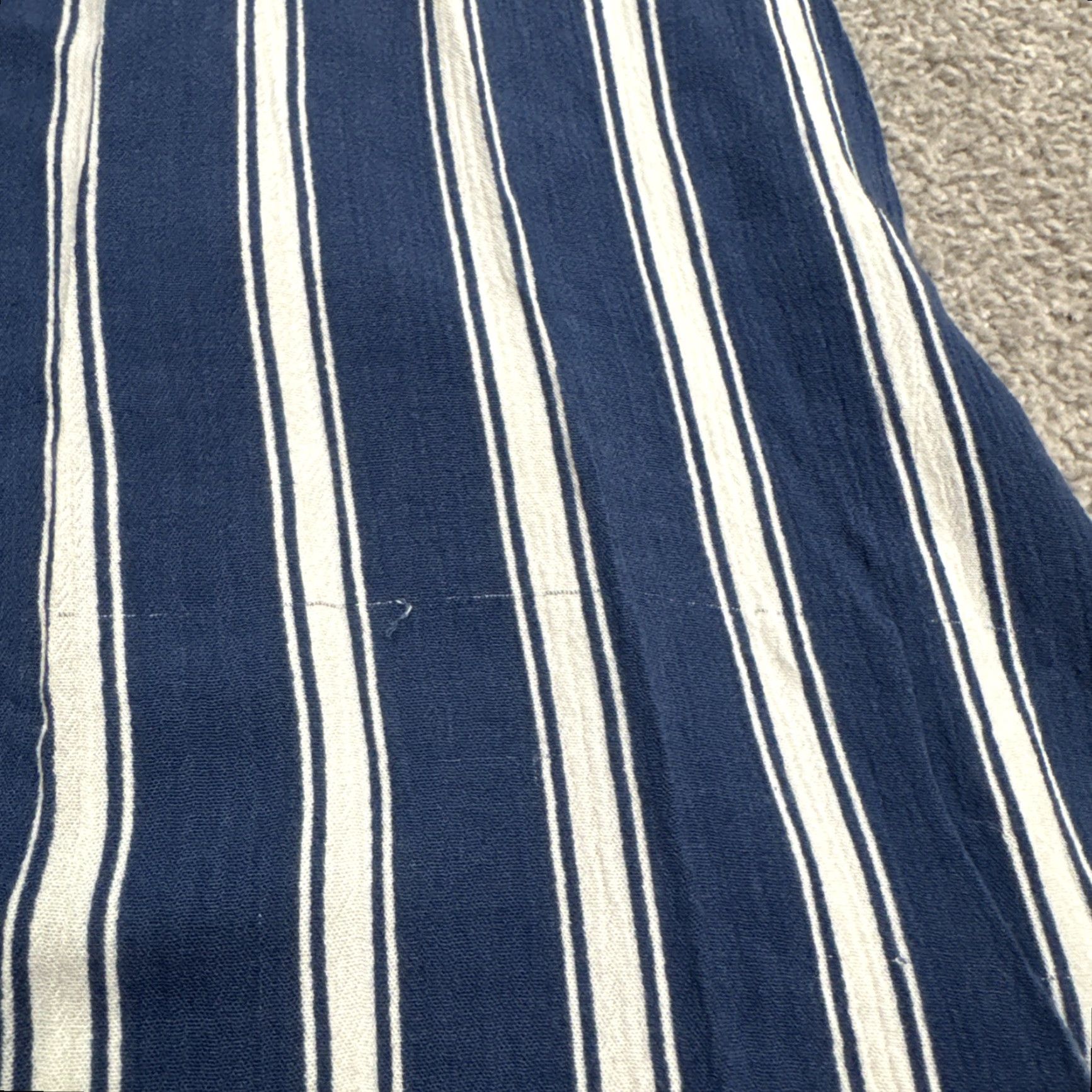 Lulus VINTAGE Lulus Women's A-Line Midi Dress Casual Sleeveless Striped Blue White Summer Small Size S / US 4 / IT 40 - 6 Thumbnail