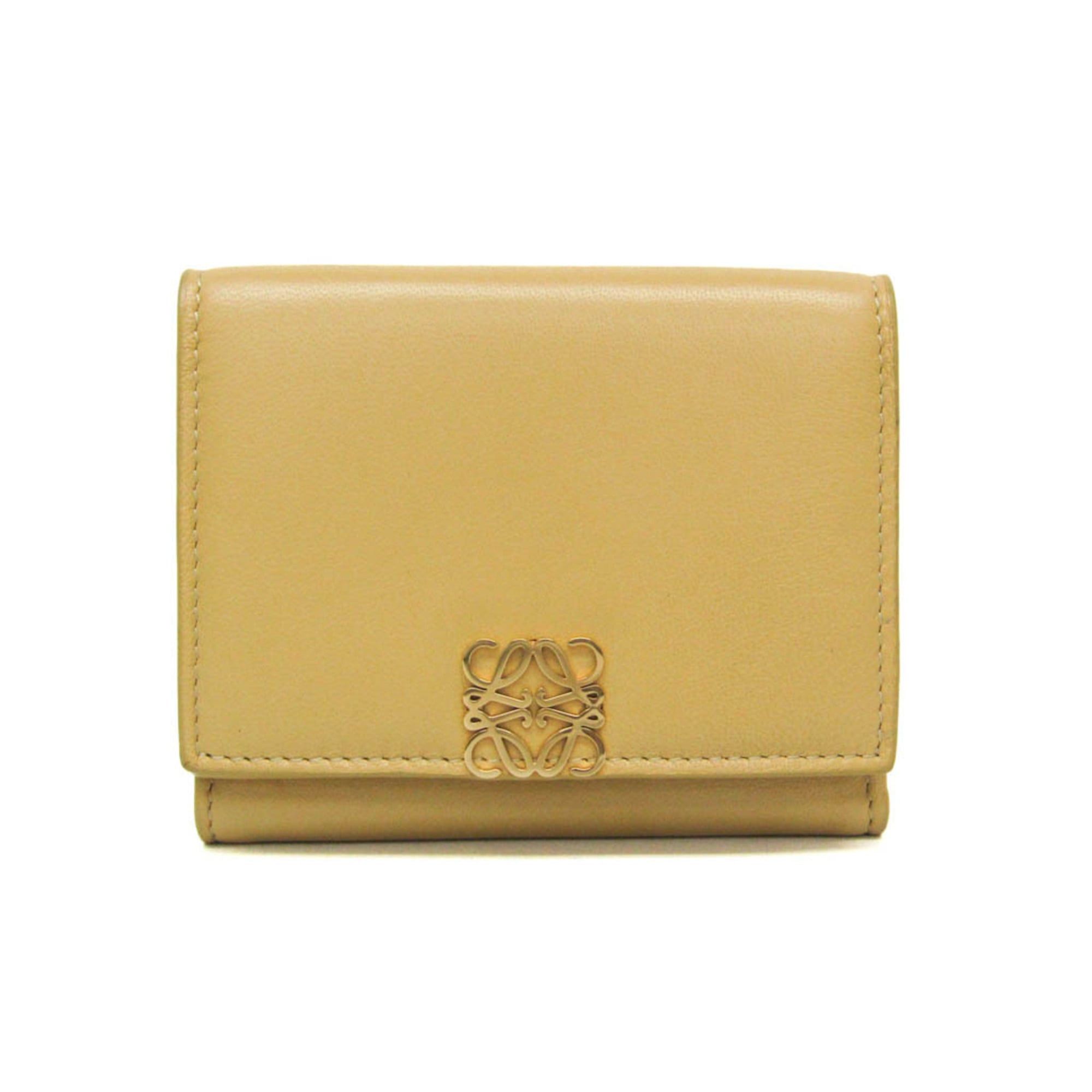 Loewe Loewe Anagram Trifold Wallet Women's Leather Wallet (tri-fold) Mustard Size ONE SIZE - 1 Thumbnail