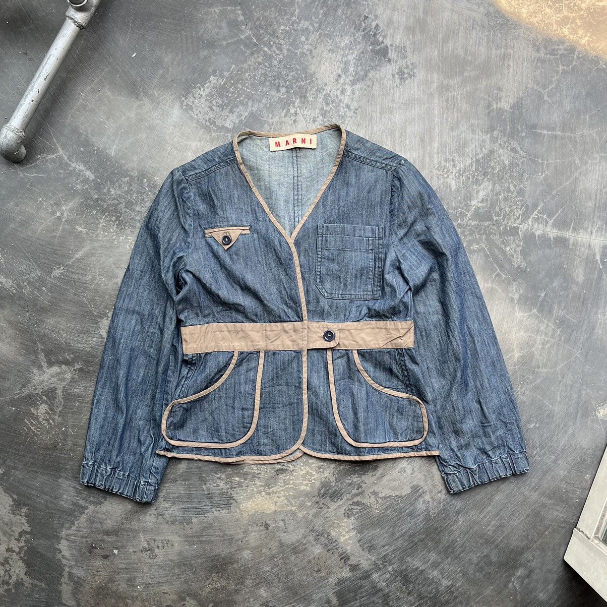 Marni × Vintage Marni denim jacket Size S / US 4 / IT 40 - 1 Thumbnail