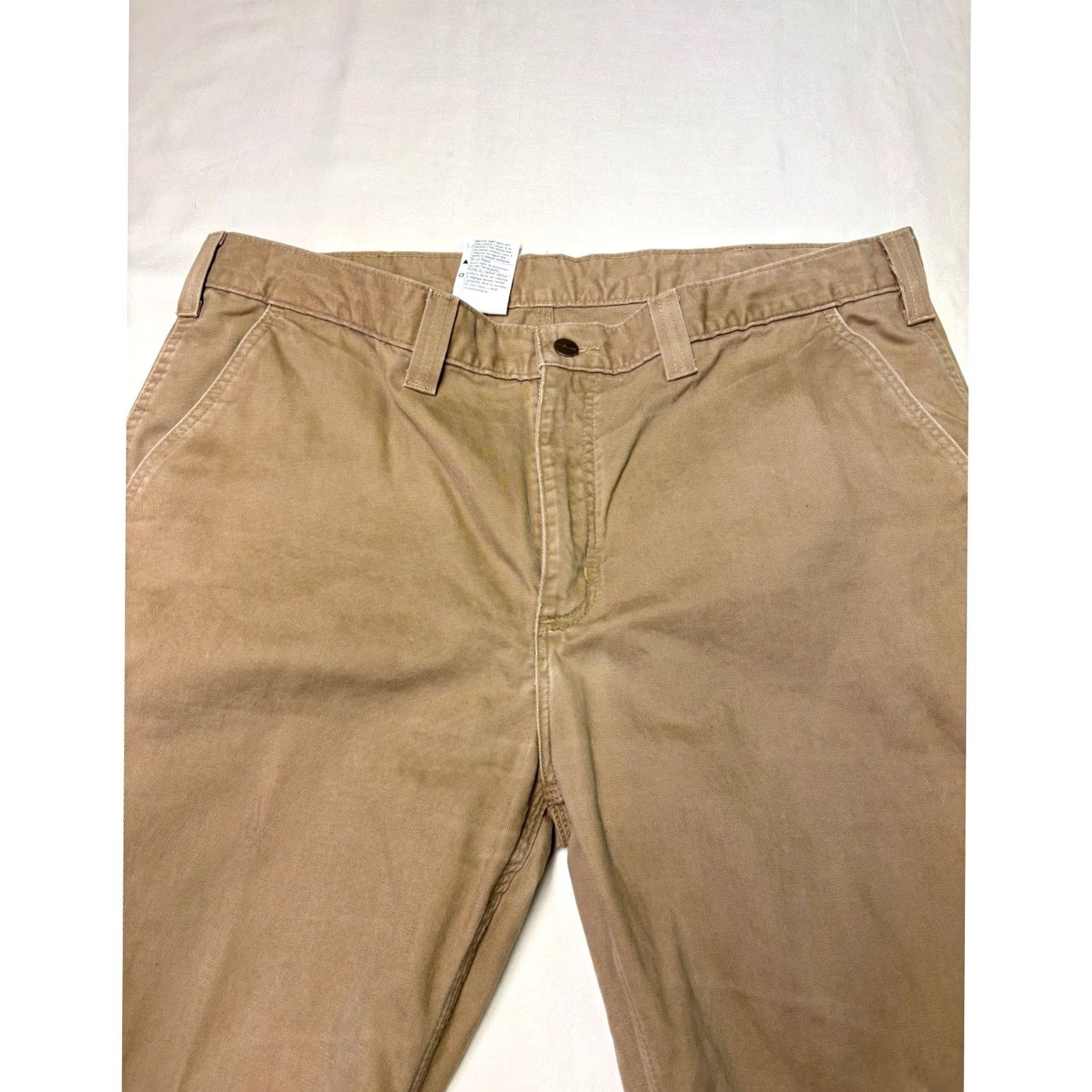 Carhartt Carhartt Mens 40x30 Relaxed Fit Cotton Khaki Work Pants Brown 100095 053 Size US 40 / EU 56 - 2 Thumbnail