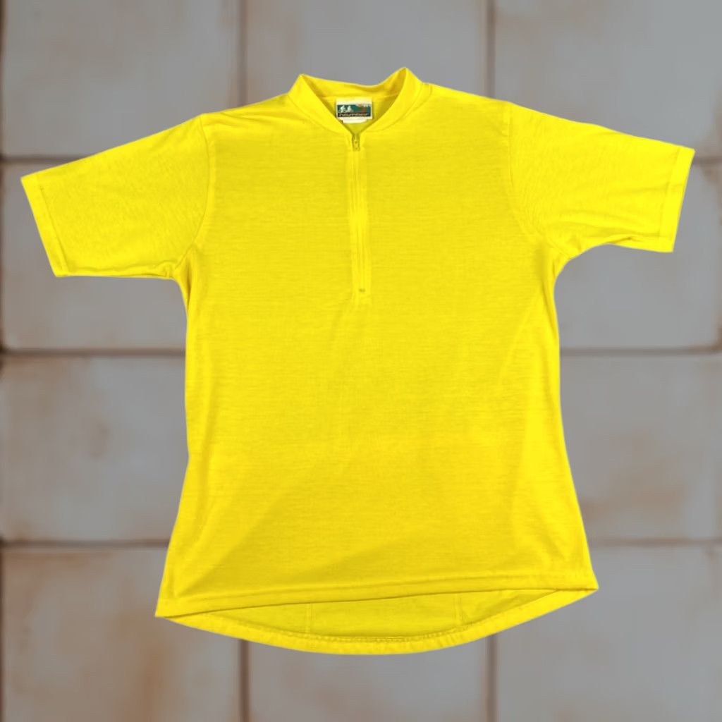 Vintage VINTAGE Nashbar Cycling Jersey Adult LARGE Yellow Blank USA Made Zip Pocket 90s Size US L / EU 52-54 / 3 - 1 Thumbnail