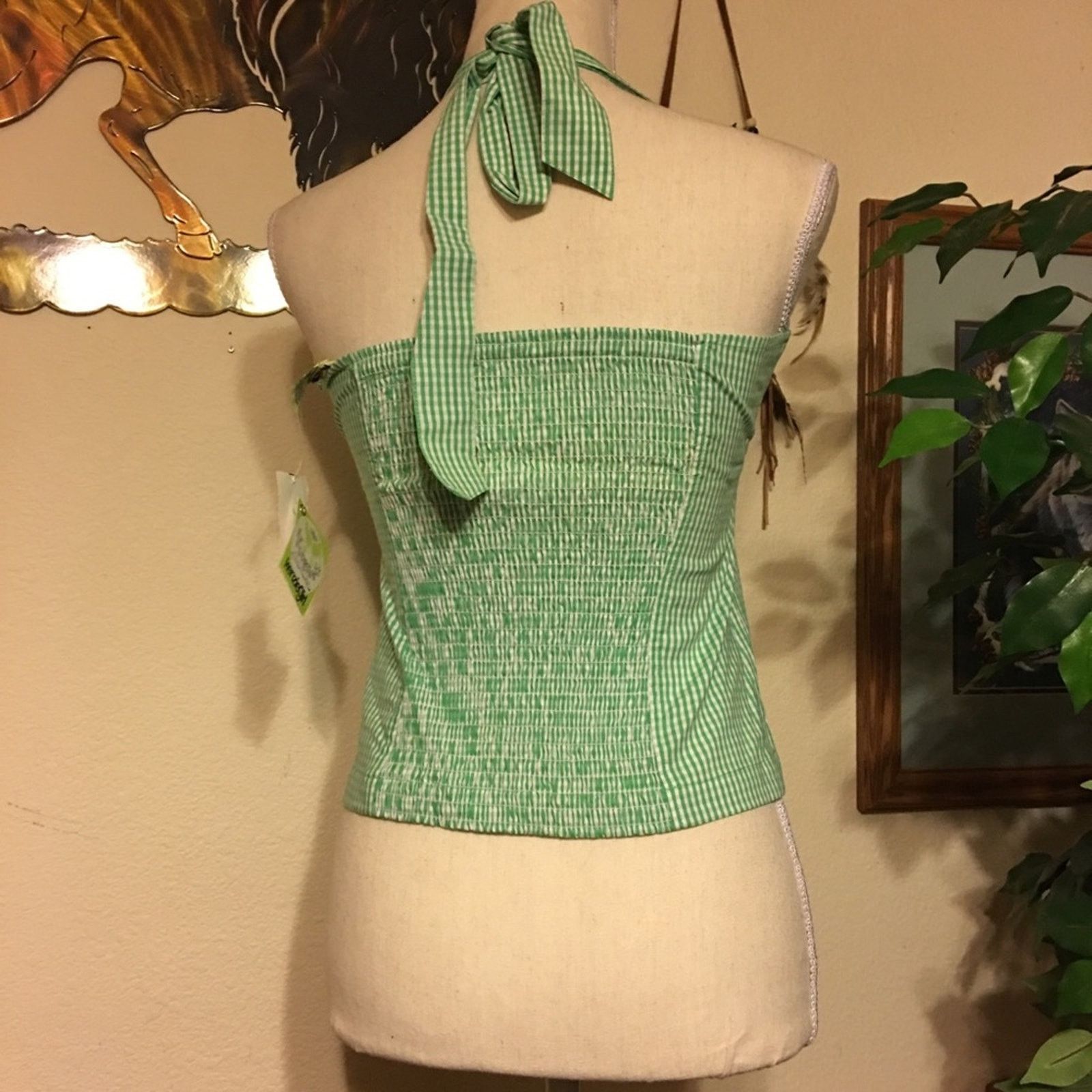 Other Kenzie Girl green white stripe halter NWT S Size S / US 4 / IT 40 - 3 Thumbnail