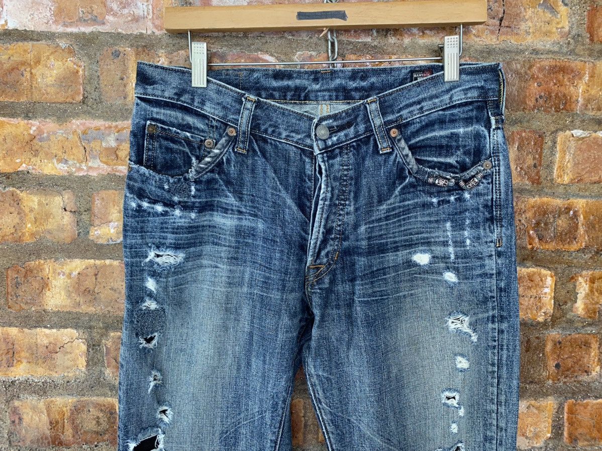 14th Addiction Vtg BARTACK Japan Distressed Ring Detailing pants Size US 30 / EU 46 - 3 Thumbnail