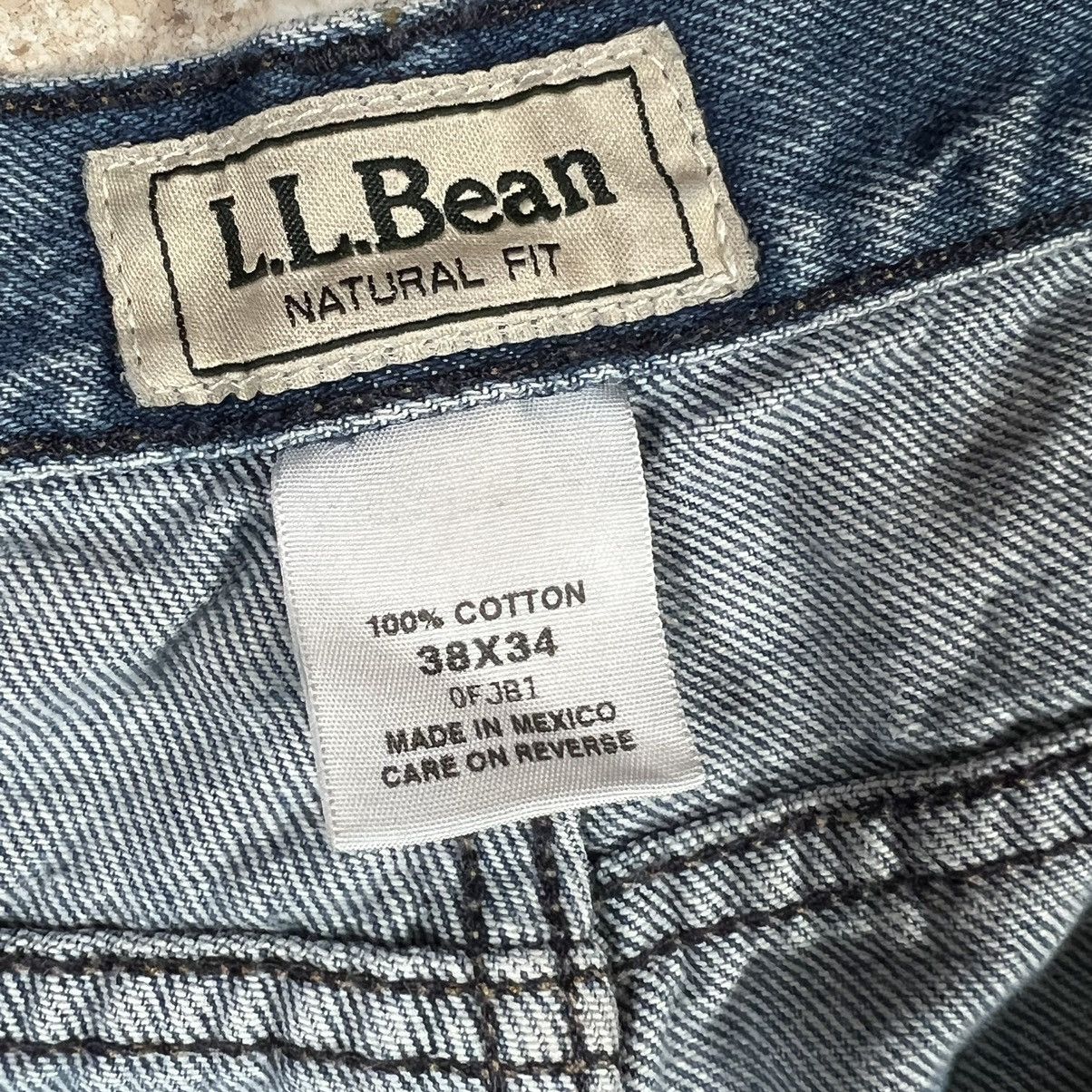 L.L. Bean × Vintage LL Bean Jeans Mens Natural Fit Straight Leg Workwear Denim Size US 38 / EU 54 - 9 Thumbnail