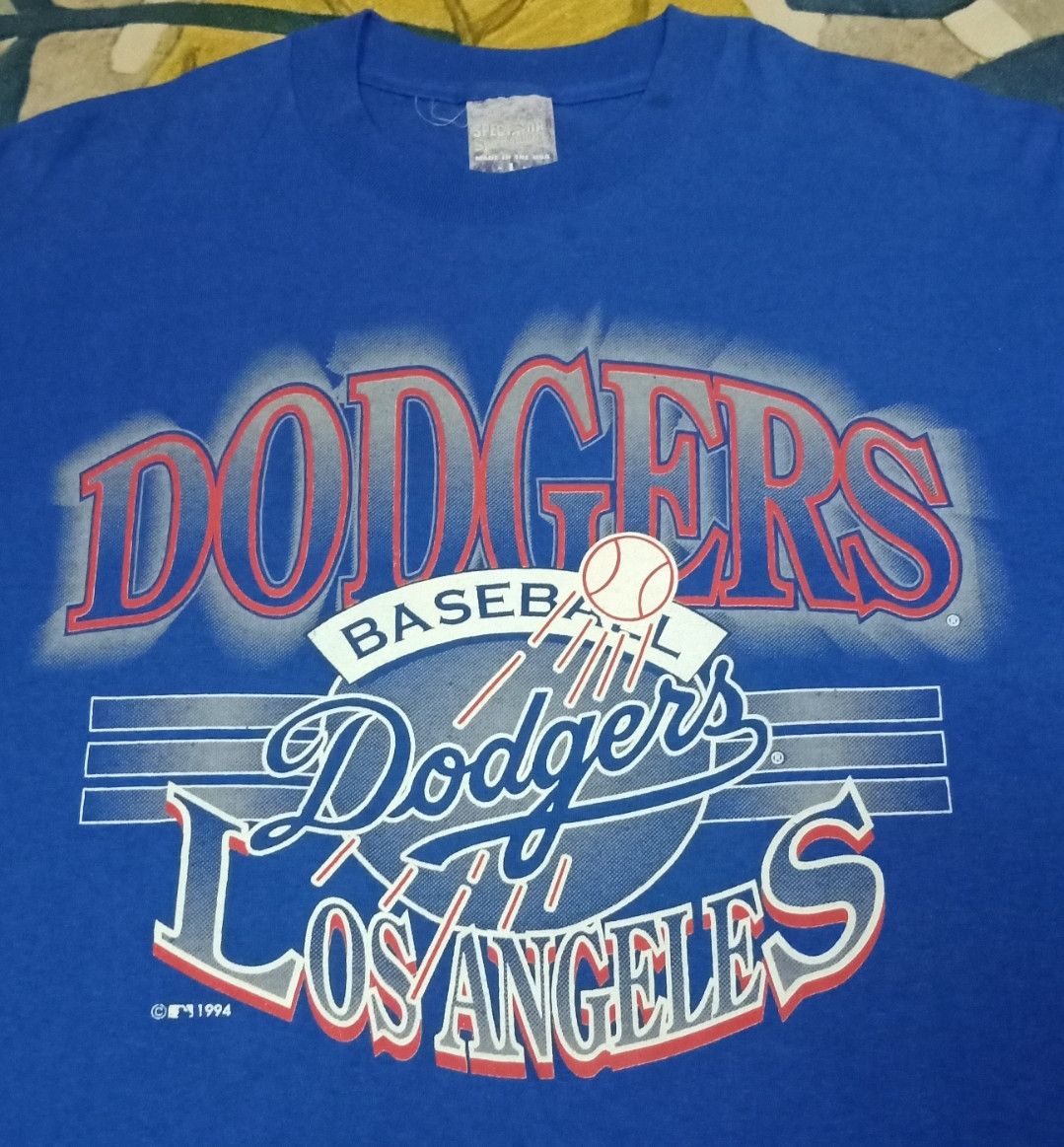 MLB × Vintage Vintage 90s MLB Los Angeles Dodgers T-shirt Size US L / EU 52-54 / 3 - 4 Thumbnail