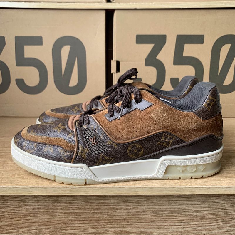 Louis Vuitton Louis Vuitton Brown Trainer Fashion Sneakers 0079 Size US 8 / EU 41 - 1 Thumbnail