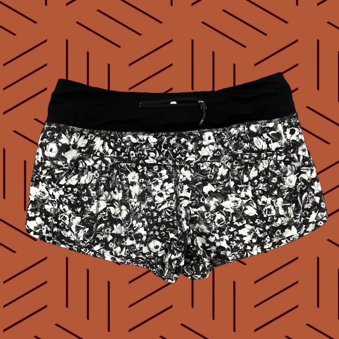 Lululemon VINTAGE Lululemon Speed Shorts Womens 4 / 3" Linerless Performance 4 Way Stretch Floral Size 28" / US 6 / IT 42 - 1 Thumbnail