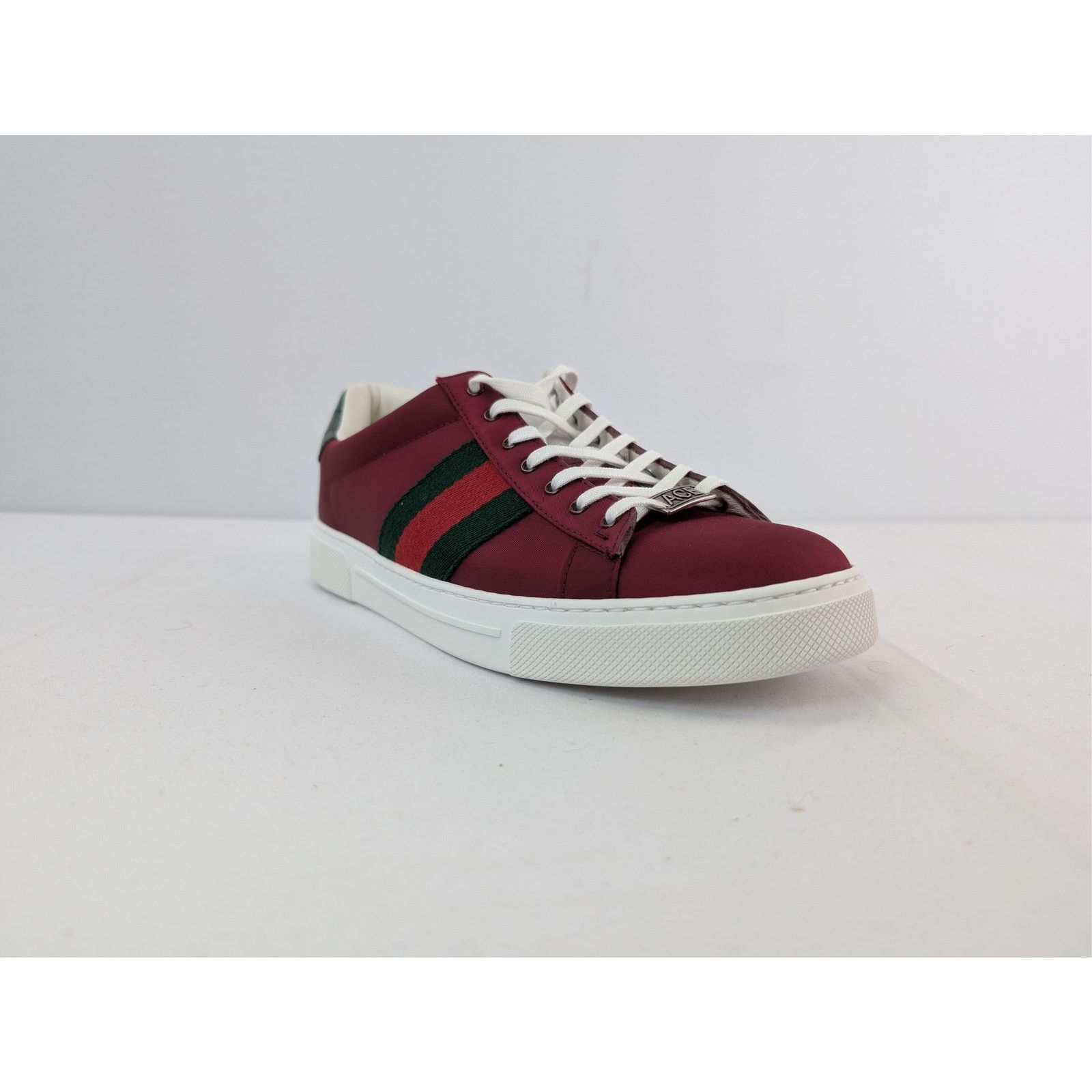 Gucci o1rshd1 Ace leather-trimmed sneakers in Red Size US 9.5 / EU 42-43 - 2 Thumbnail