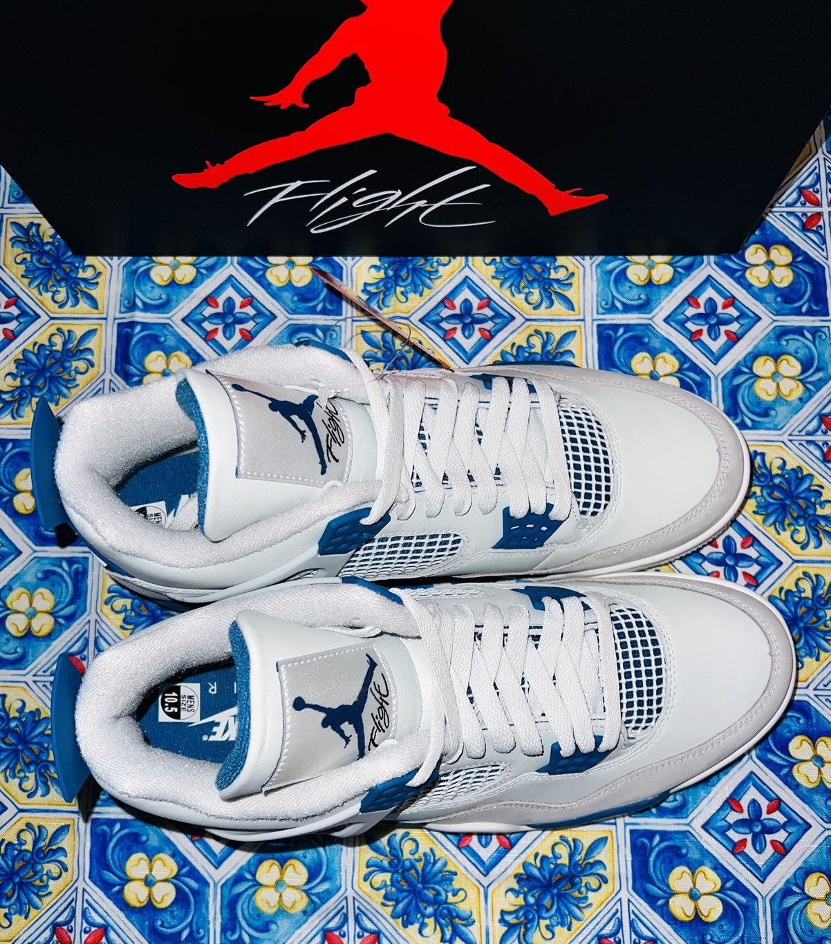 Jordan Brand × Nike NIKE AIR JORDAN 4 (Military Blue) Size US 10.5 / EU 43-44 - 11 Thumbnail