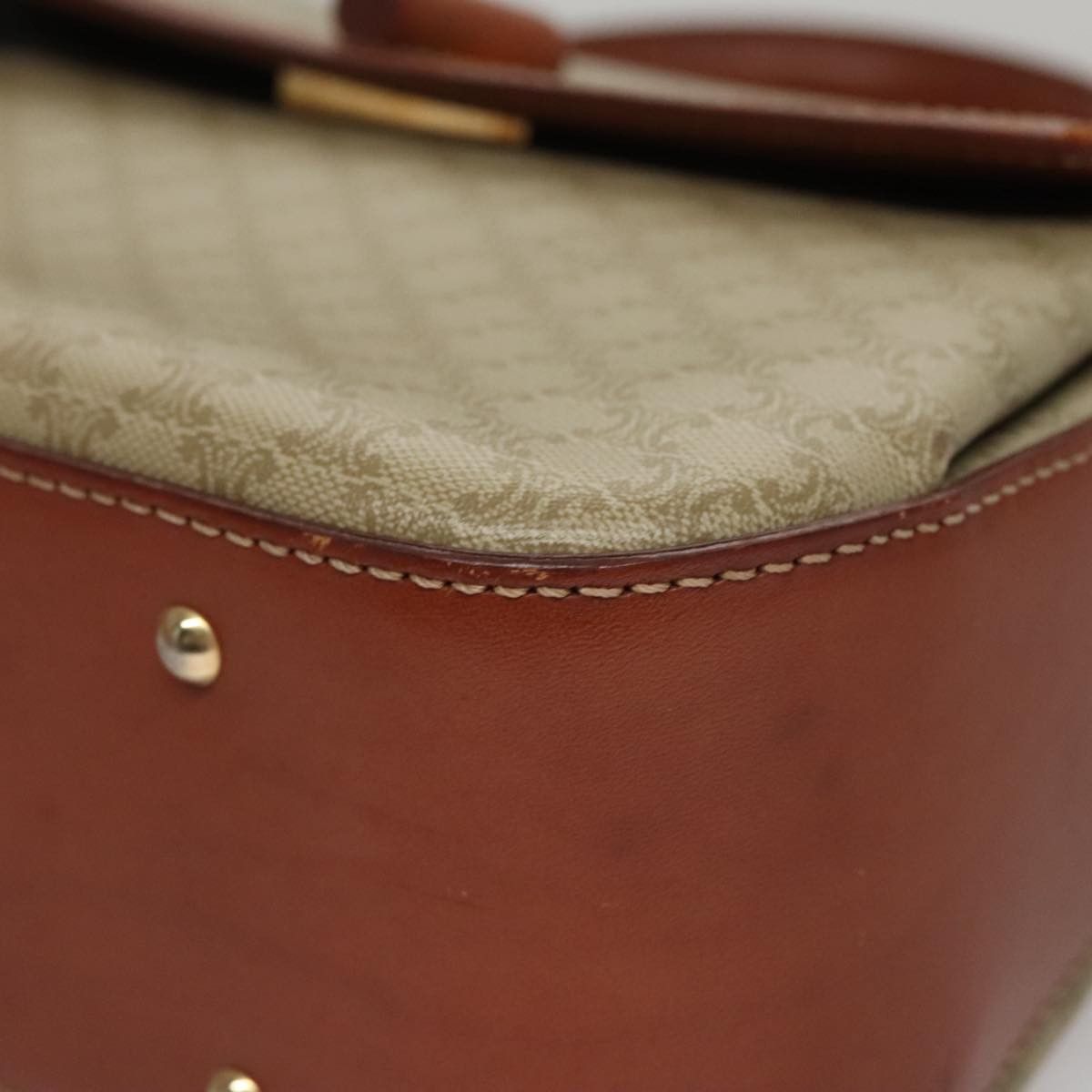 Celine CELINE Macadam Canvas Hand Bag Beige Gold Size ONE SIZE - 15 Thumbnail