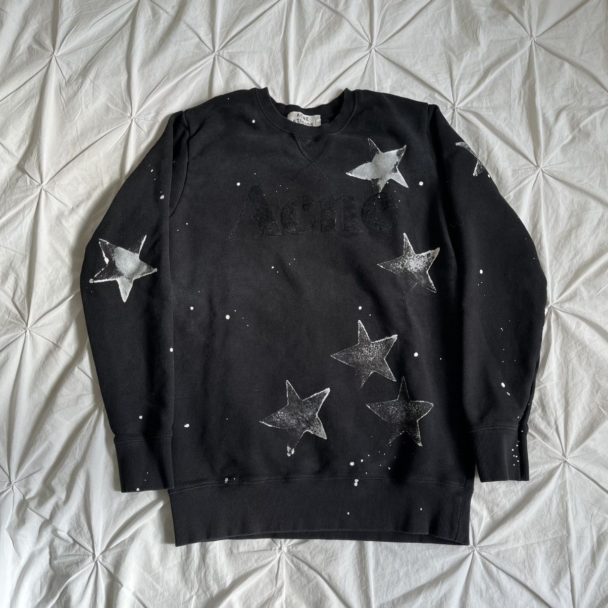 Acne Studios Acne Studios Bliss Merci Paw13 Star Paint Splattered Sweater Size US L / EU 52-54 / 3 - 1 Thumbnail