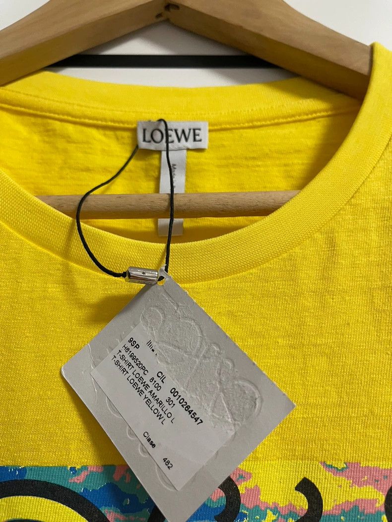 Loewe LOEWE Yellow printed T-shirt Size L / US 10 / IT 46 - 3 Thumbnail