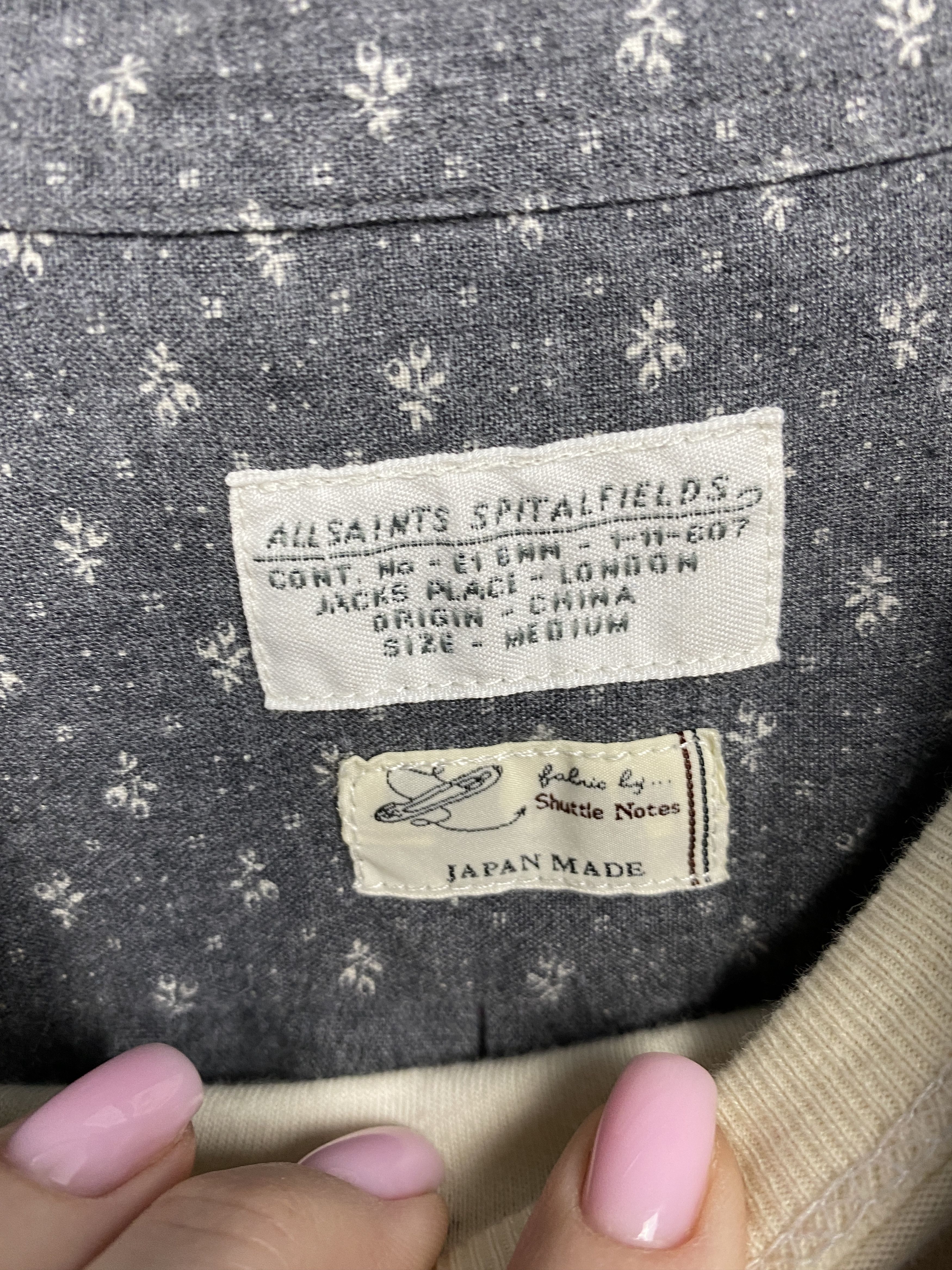 Allsaints × Vintage Allsaints Mens Sapporo Long Sleeve Shirt Size US M / EU 48-50 / 2 - 4 Thumbnail