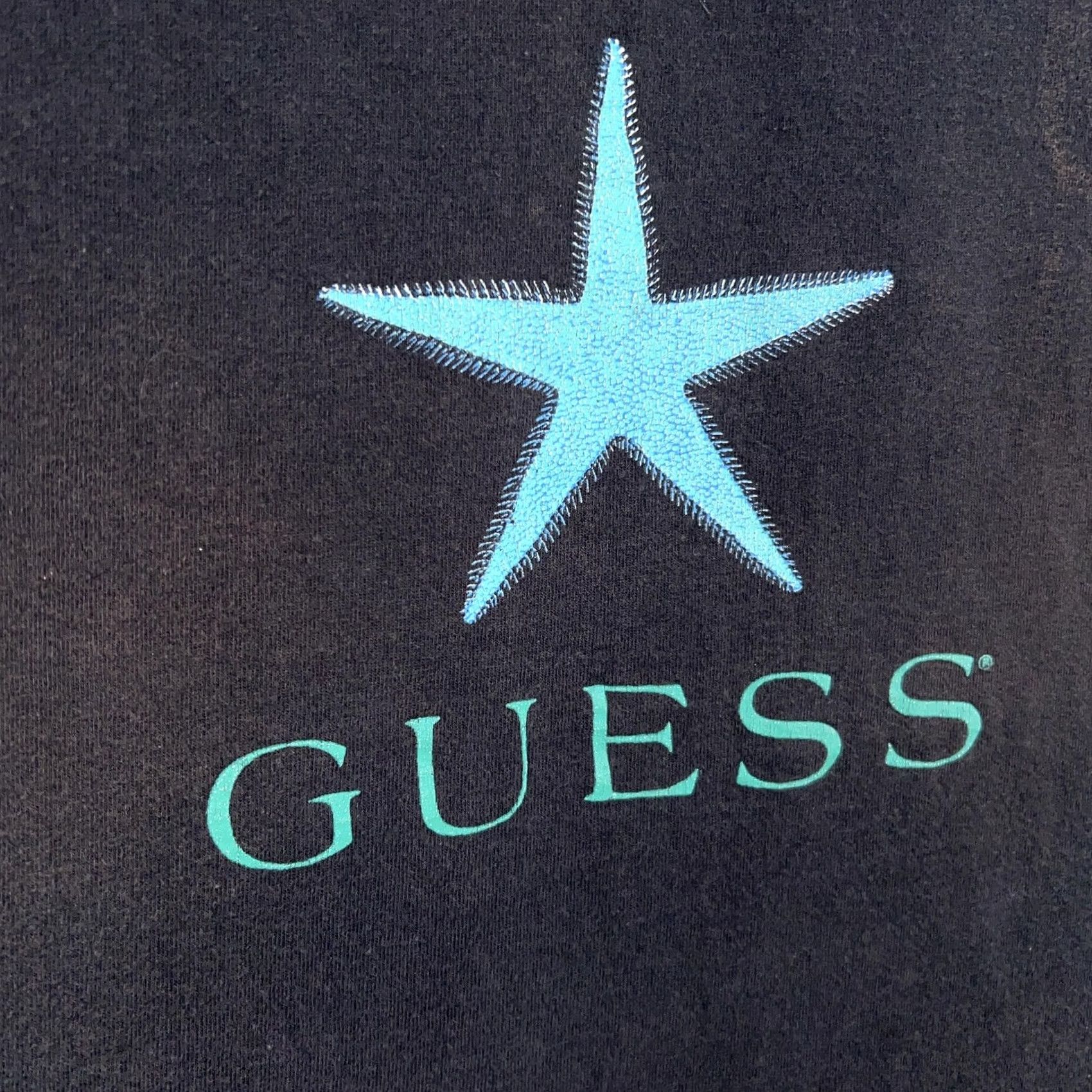 Guess VINTAGE GUESS Shirt Mens One Size XL Black Star Logo 90s USA Georges Marciano T-Shirt Short Sleeve Crew Neck Size US XL / EU 56 / 4 - 6 Thumbnail