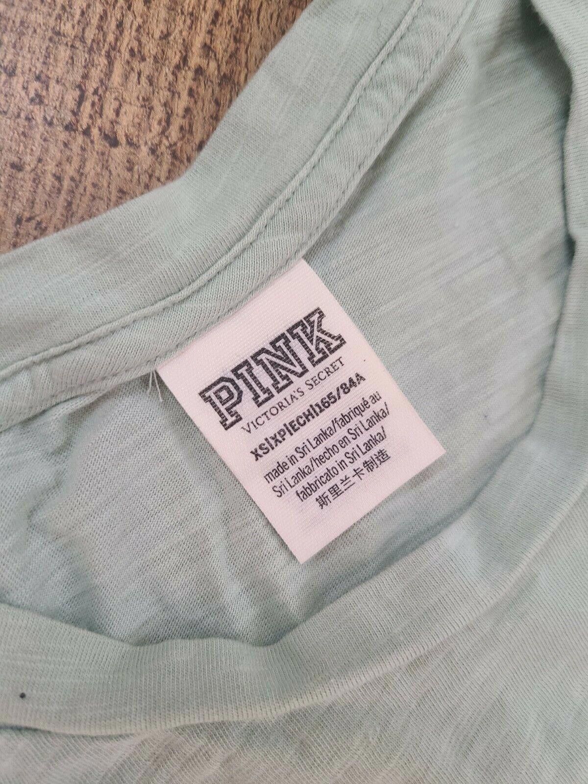 Pink Victoria Secret Pink T Shirt Extra Small Forever Chill Crop Size XS / US 0-2 / IT 36-38 - 2 Thumbnail