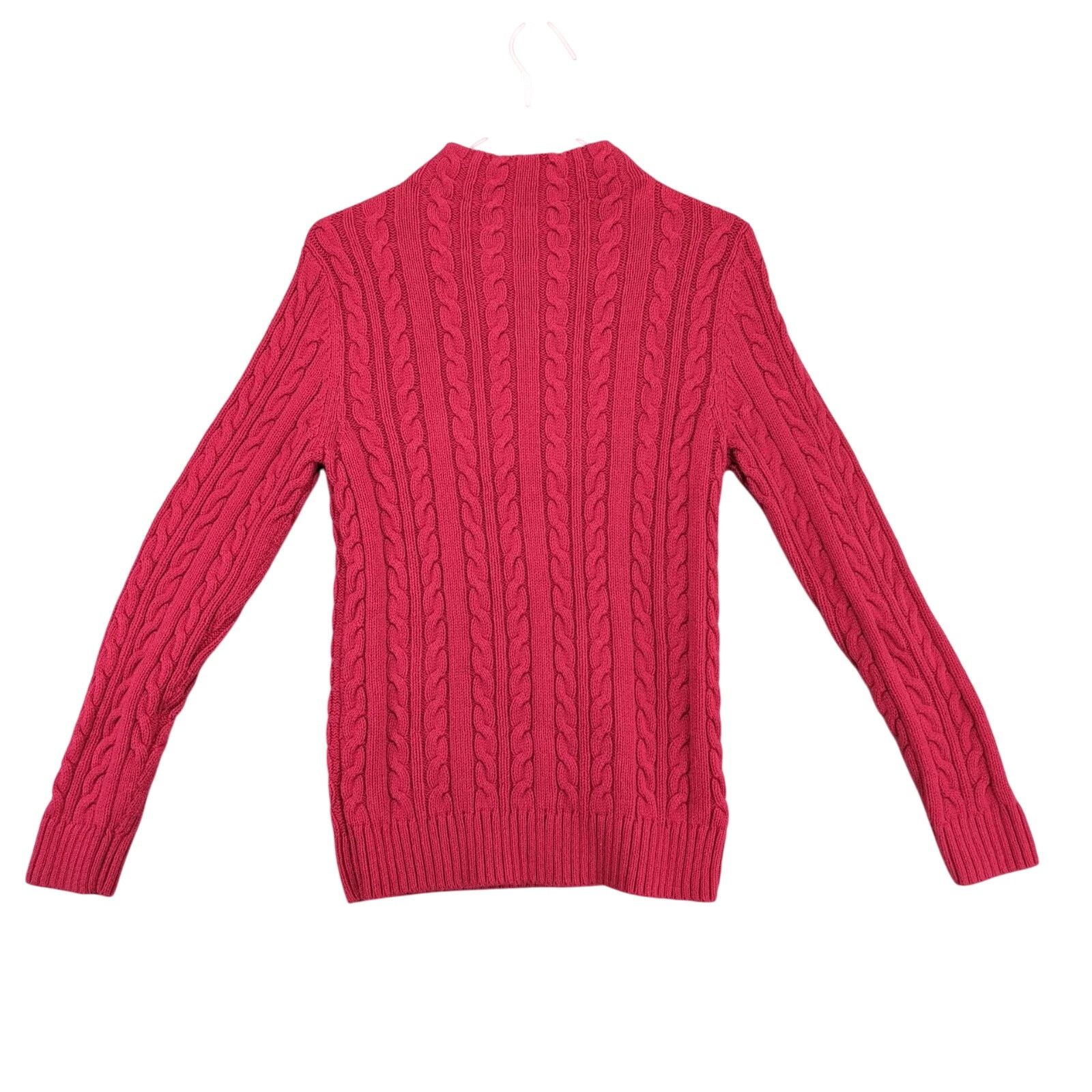 Croft & Barrow Croft & Barrow Cable Knit Sweater Women's S Button Mock Neck Size S / US 4 / IT 40 - 2 Thumbnail